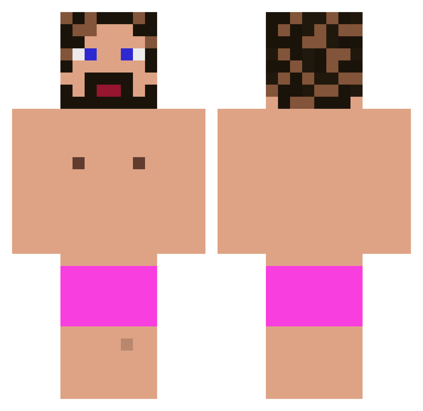 Txvibey Minecraft skin, front and back view