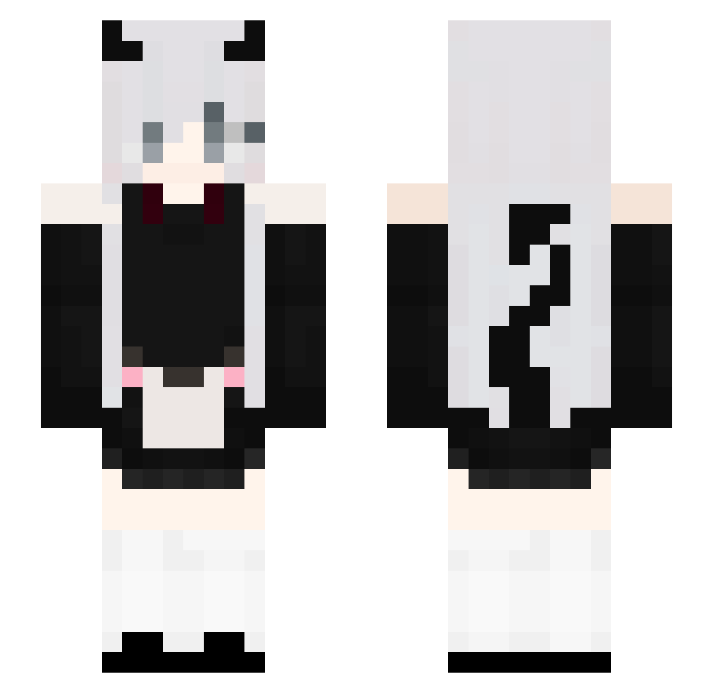 YUGB Minecraft skin, front and back view