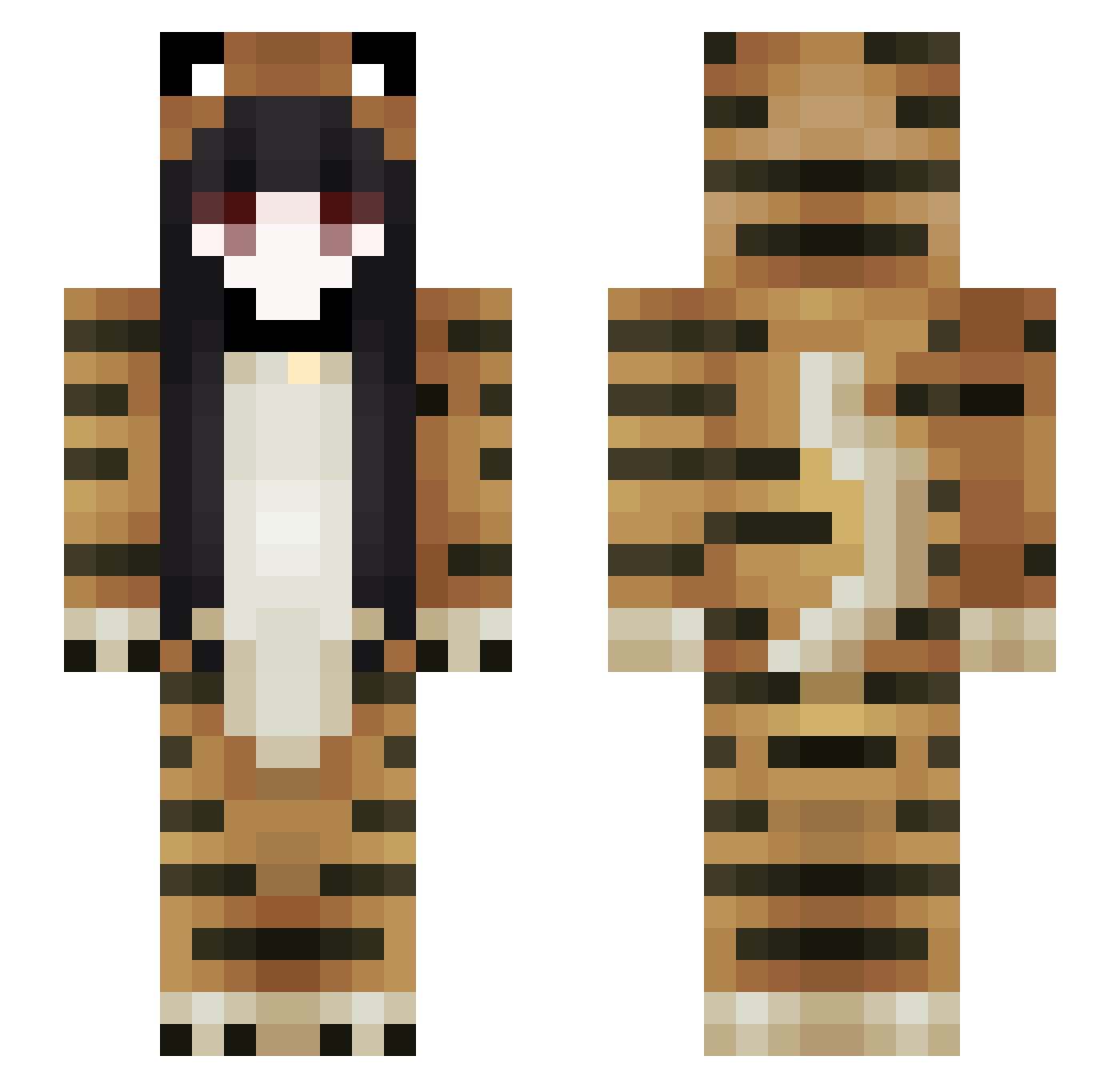 rizla033 Minecraft skin, front and back view