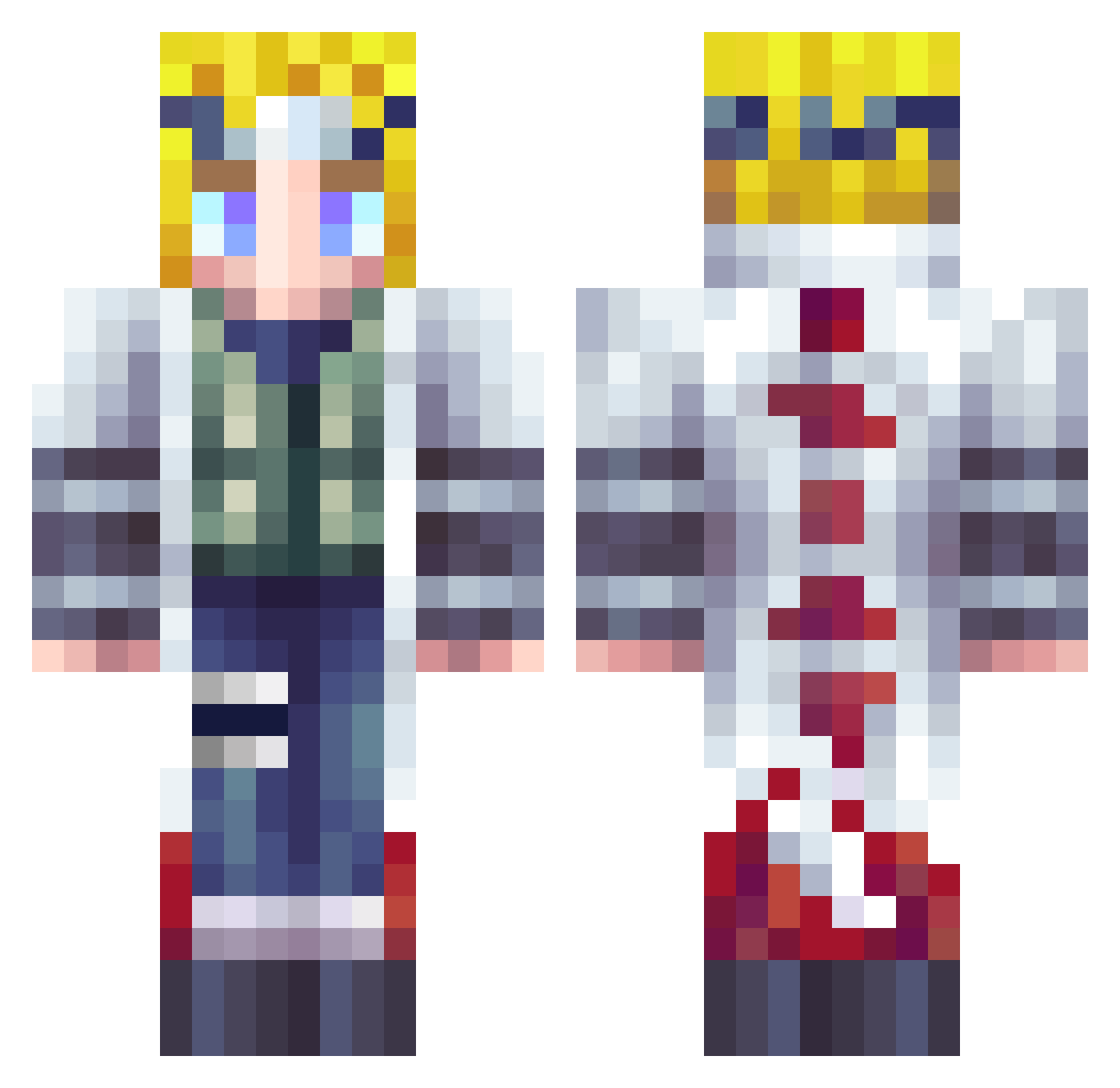 SILENT080820 Minecraft skin, front and back view