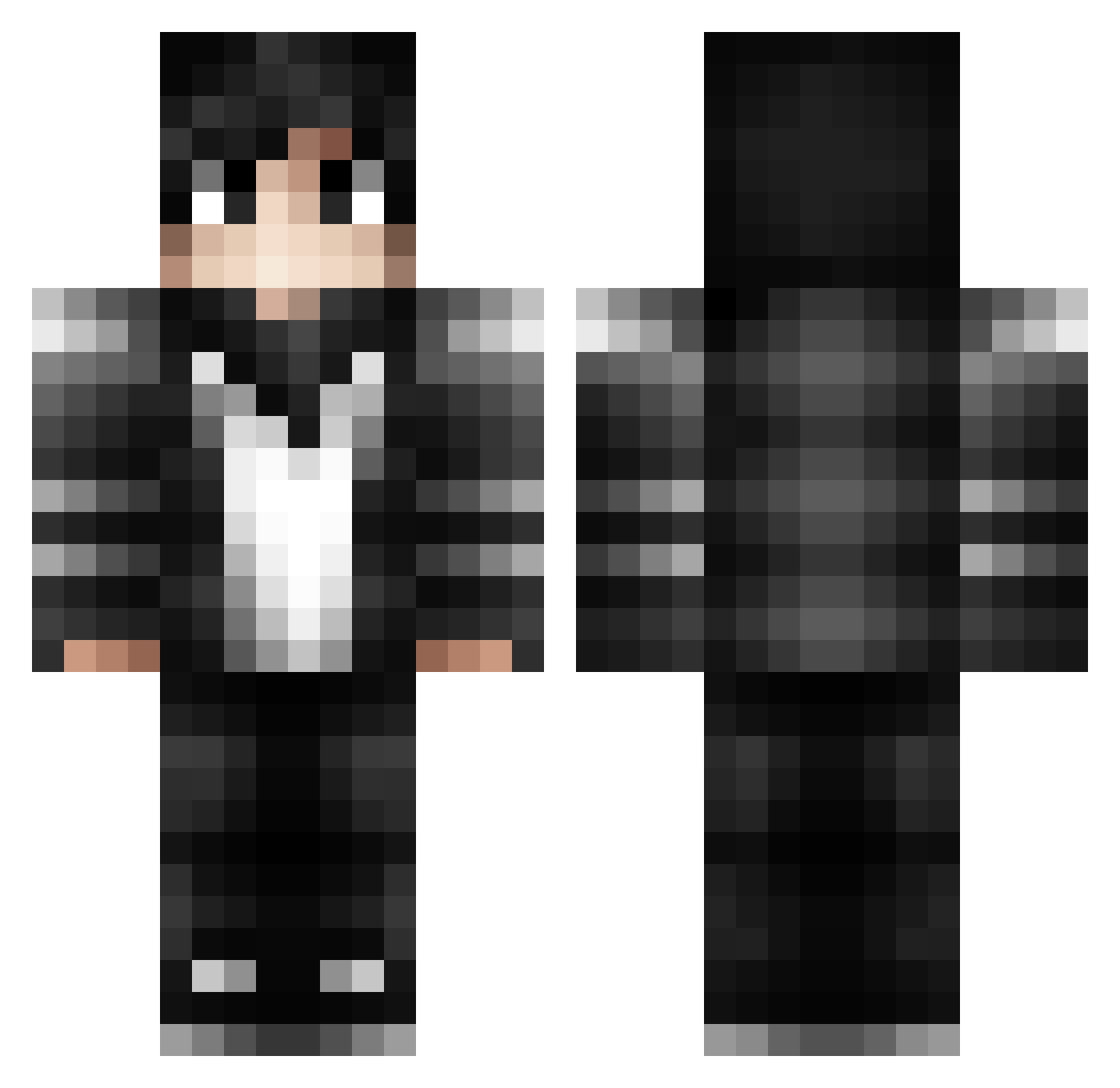 StitchzZz Minecraft skin, front and back view
