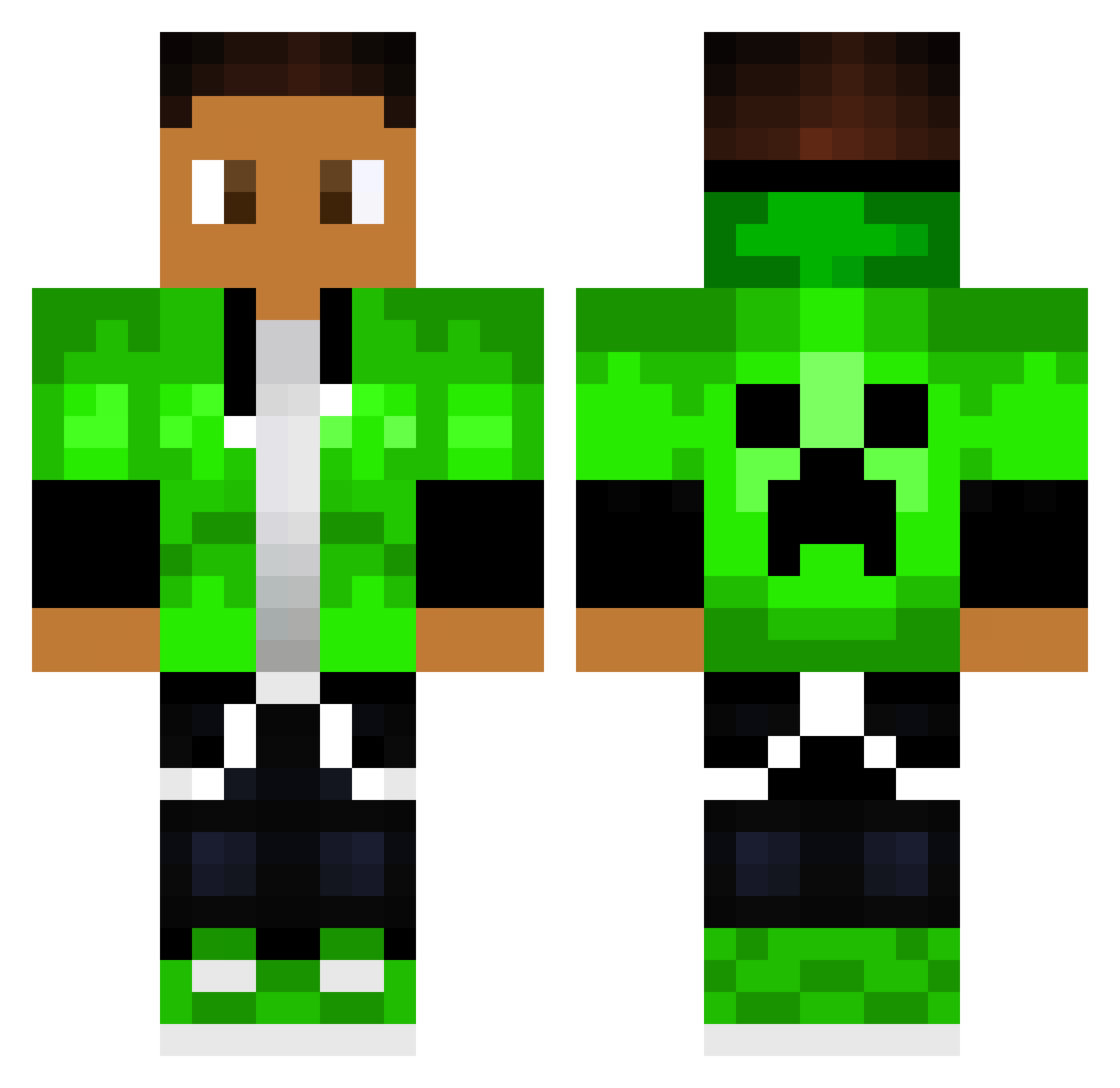 Slayer_075 Minecraft skin, front and back view