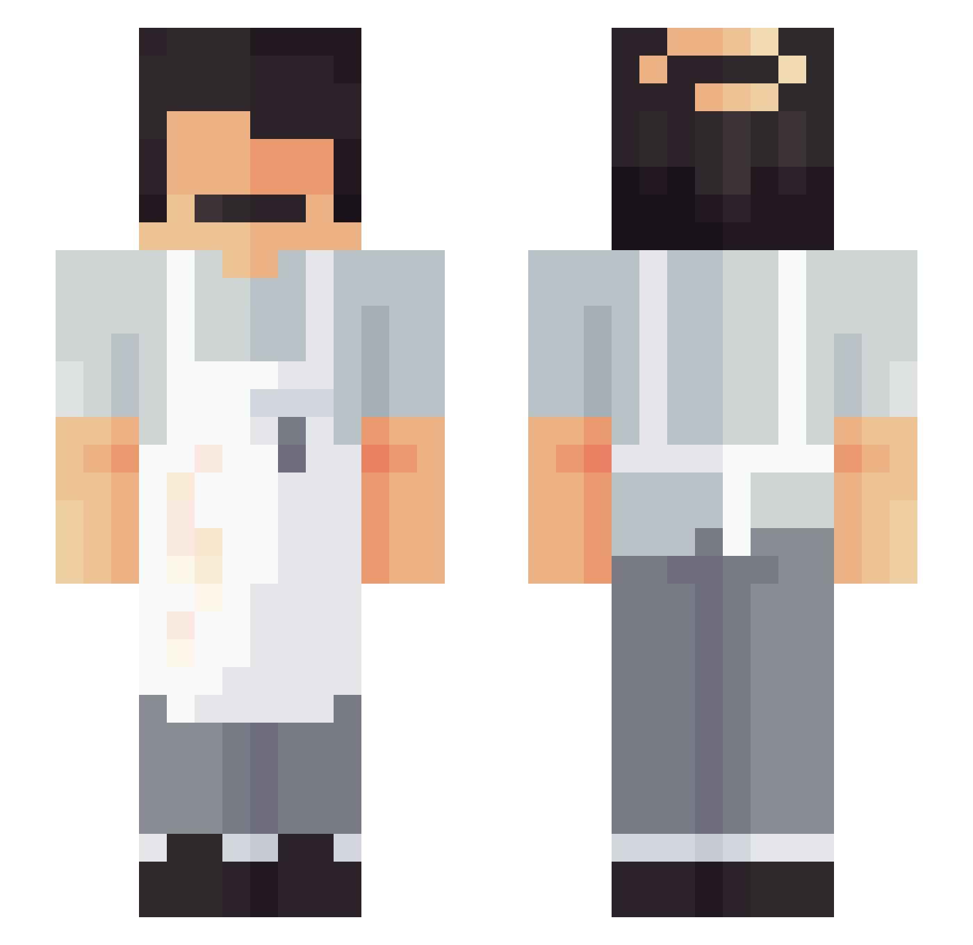 isabellurr Minecraft skin, front and back view