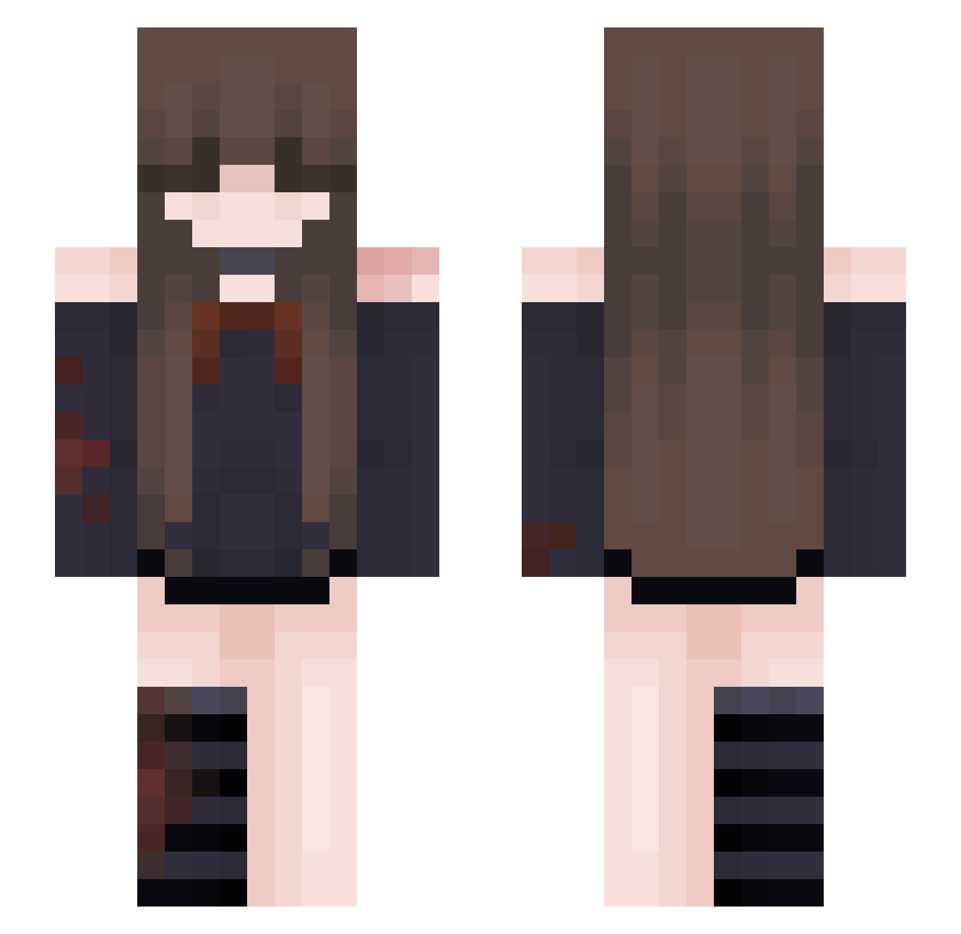 S_h_i_v_e_r Minecraft skin, front and back view