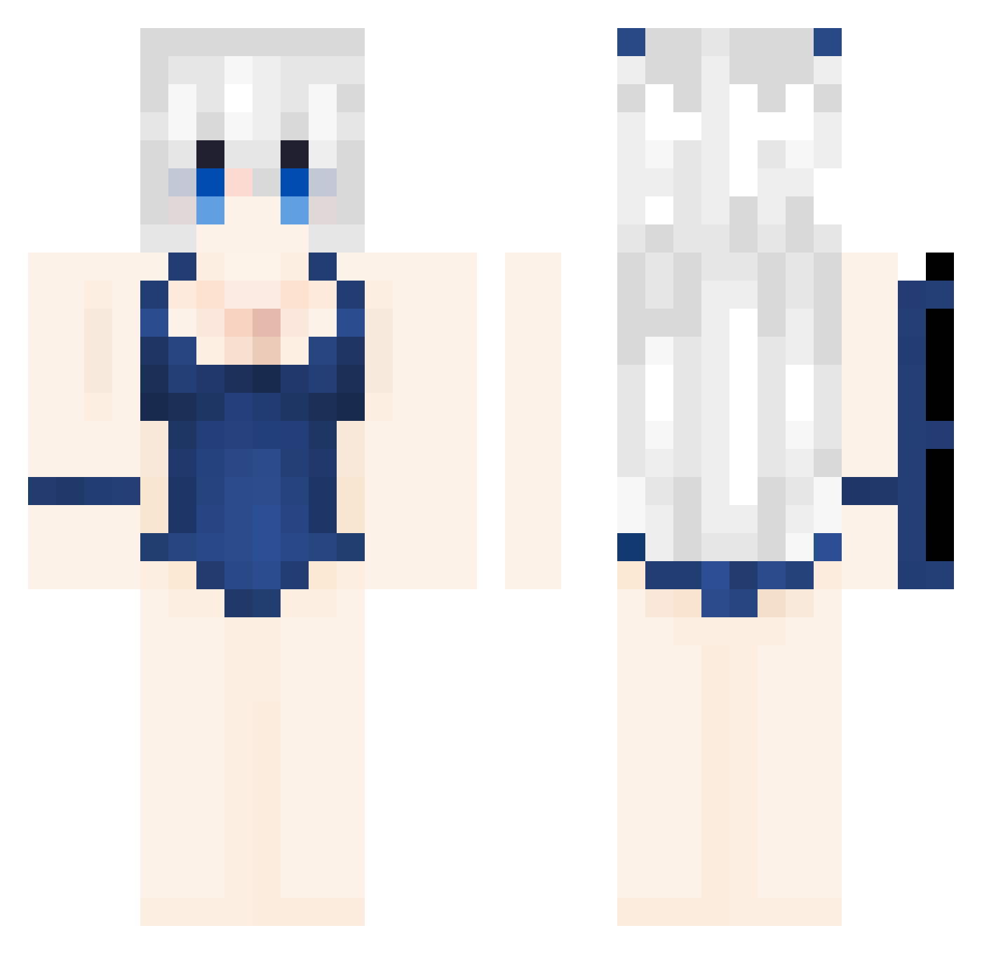 Suchyielo Minecraft skin, front and back view