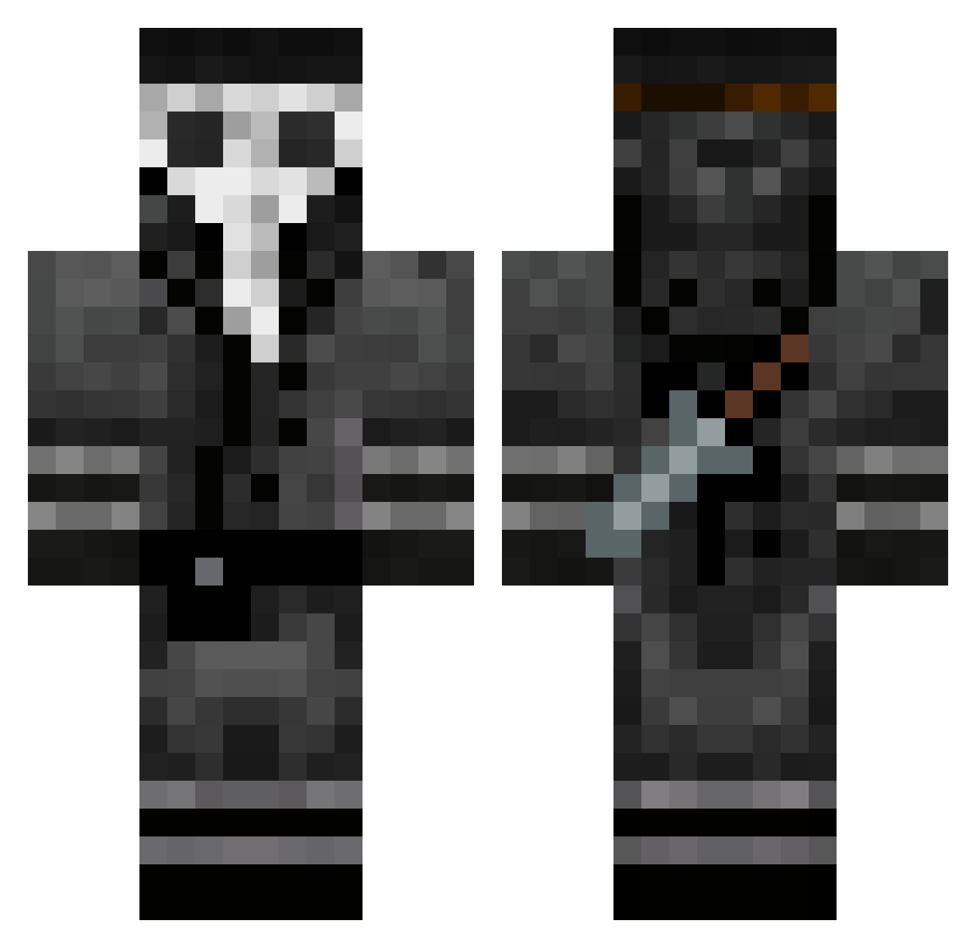 LowkeyyDumb Minecraft skin, front and back view