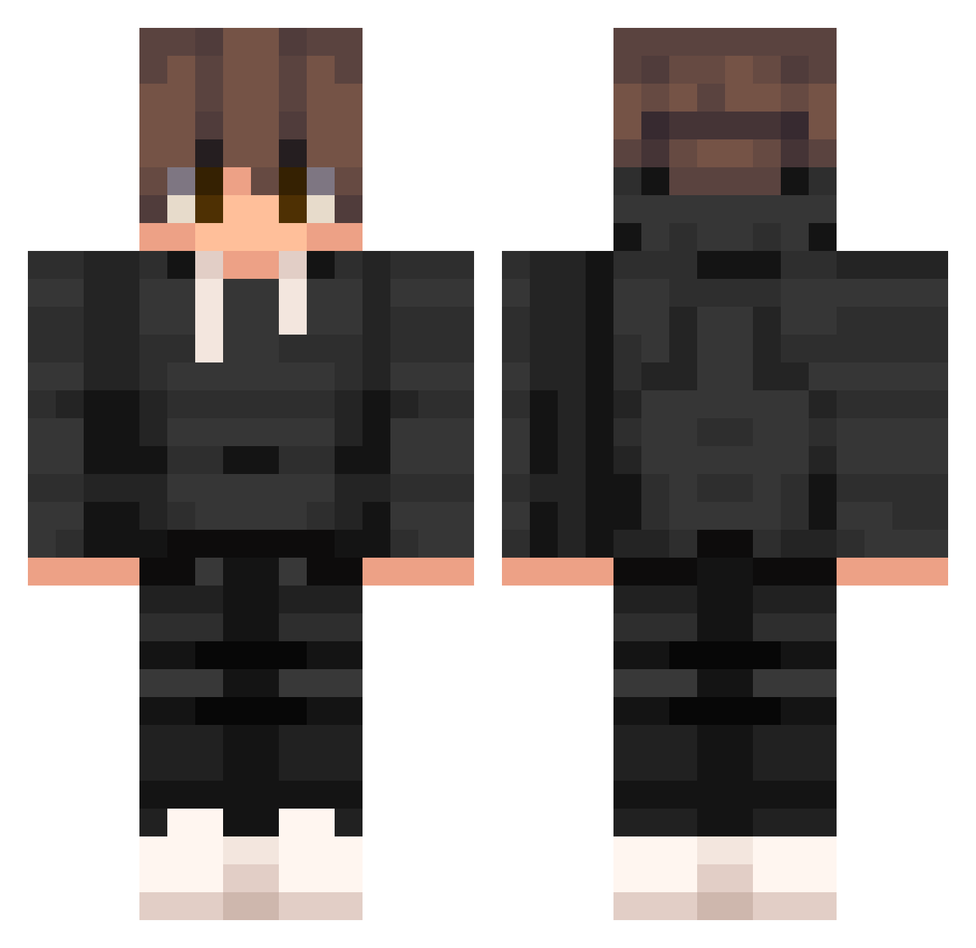 TlRPlTZ Minecraft skin, front and back view
