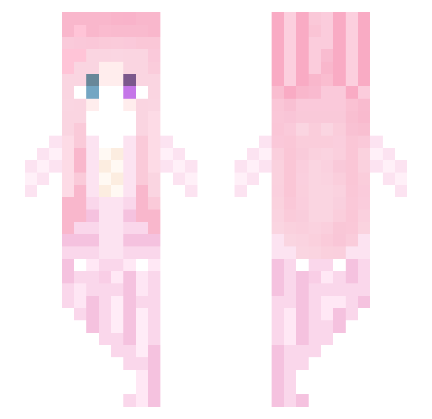 ursinhobob Minecraft skin, front and back view