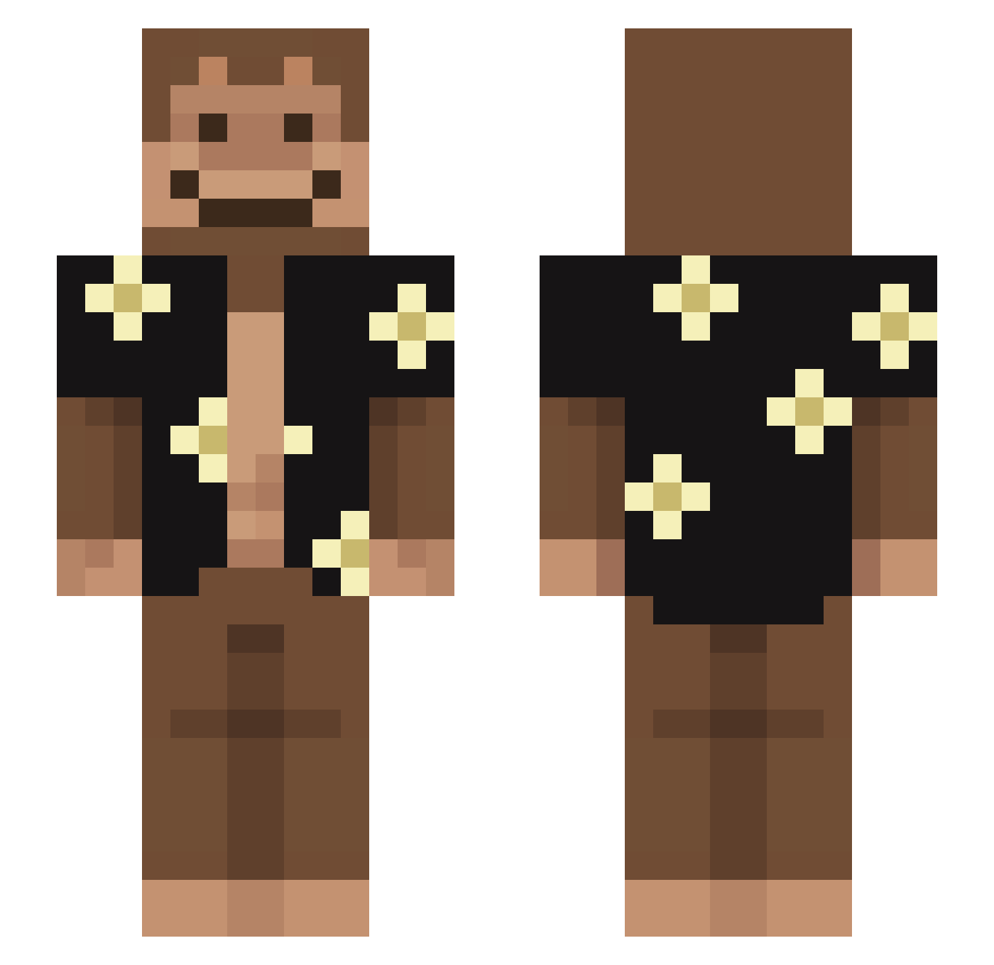 Sesaaar Minecraft skin, front and back view