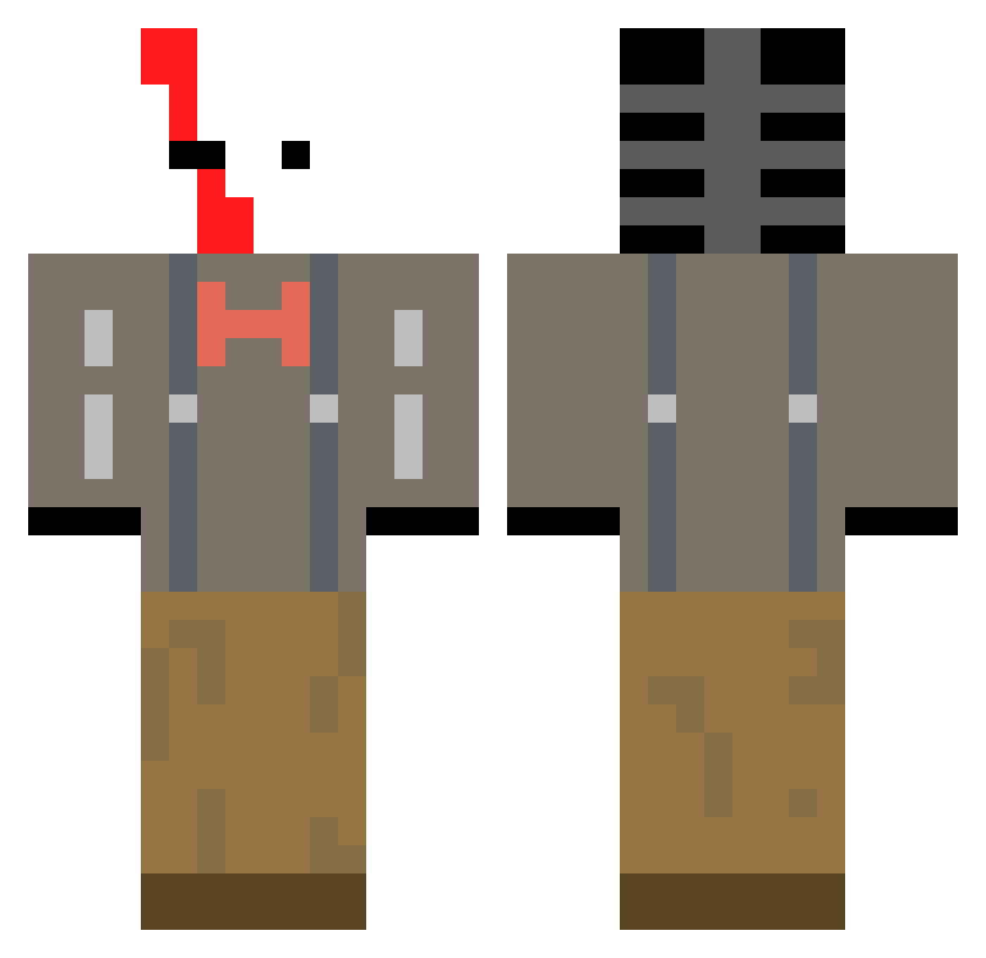 VulgoNilsin Minecraft skin, front and back view
