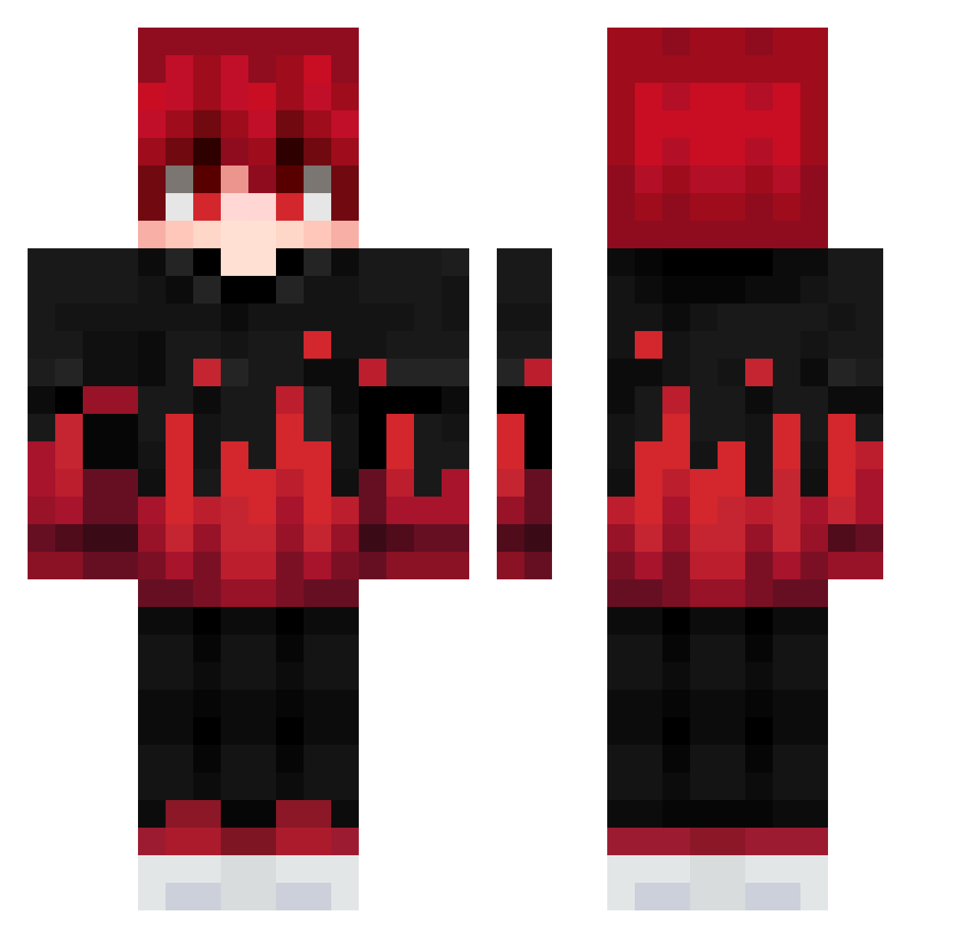 TargetMaN_Gr Minecraft skin, front and back view
