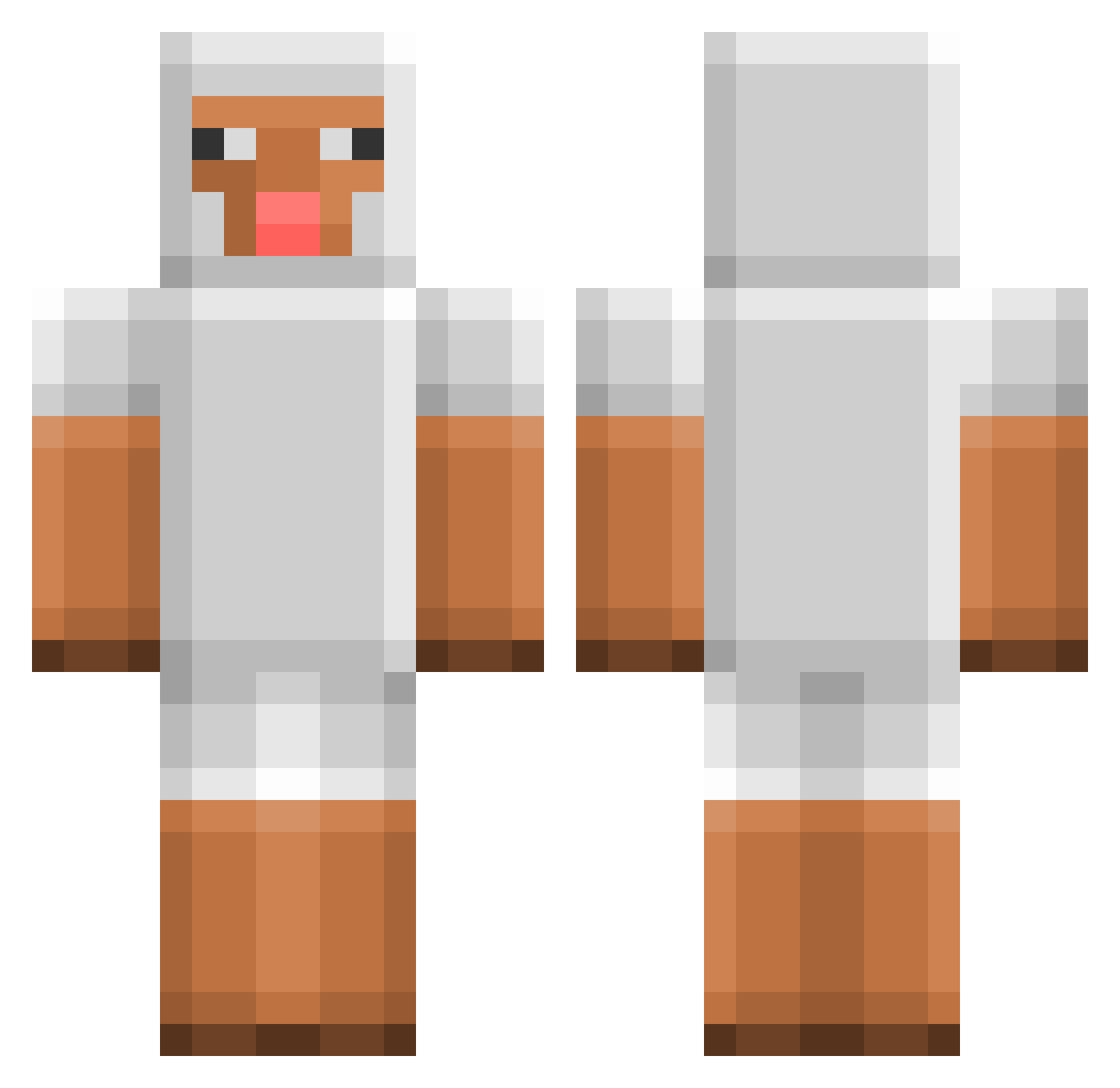 AKJONx06 Minecraft skin, front and back view