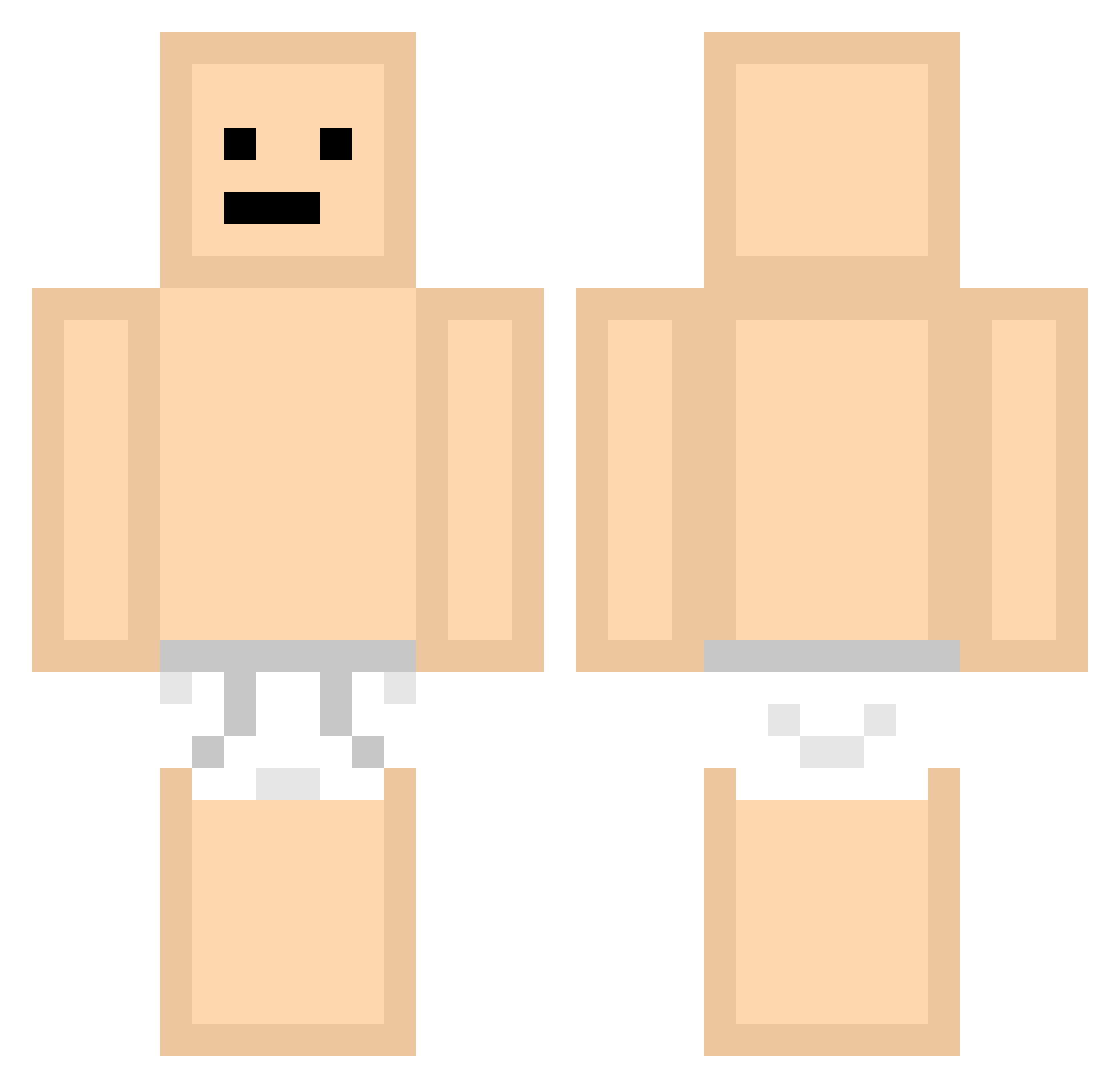 Venomouzzz Minecraft skin, front and back view