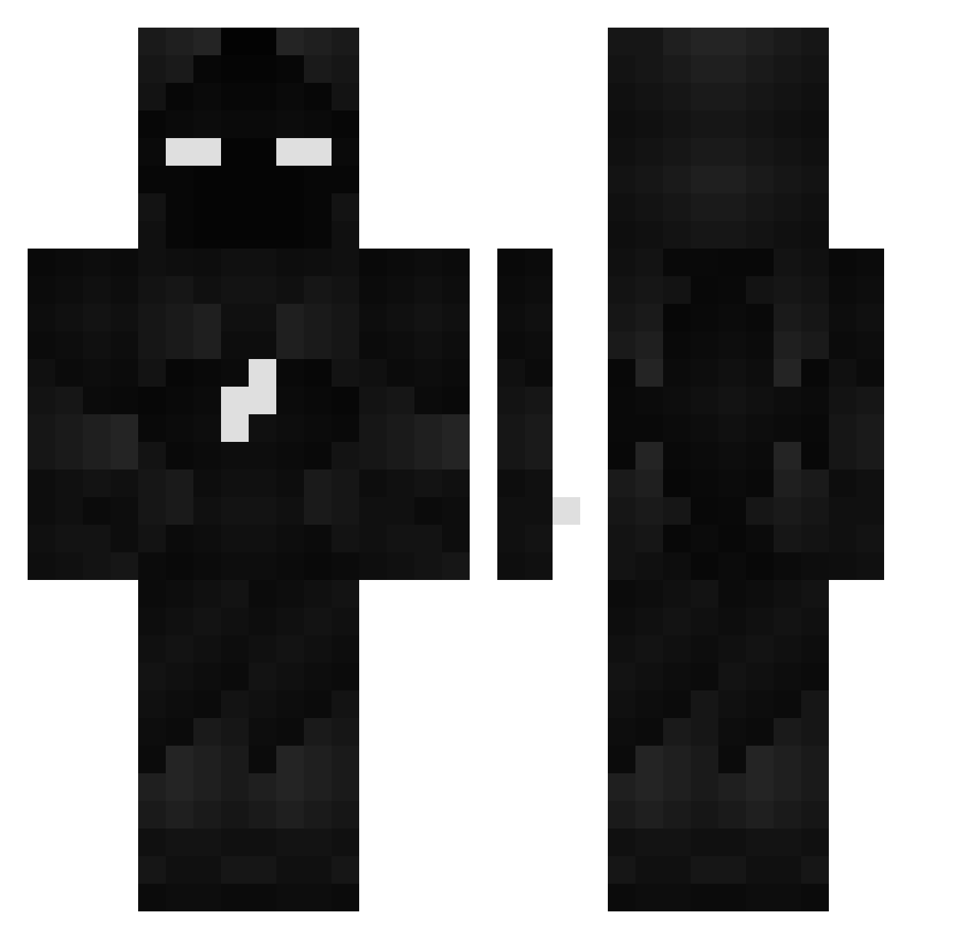 PrxmiseMe Minecraft skin, front and back view