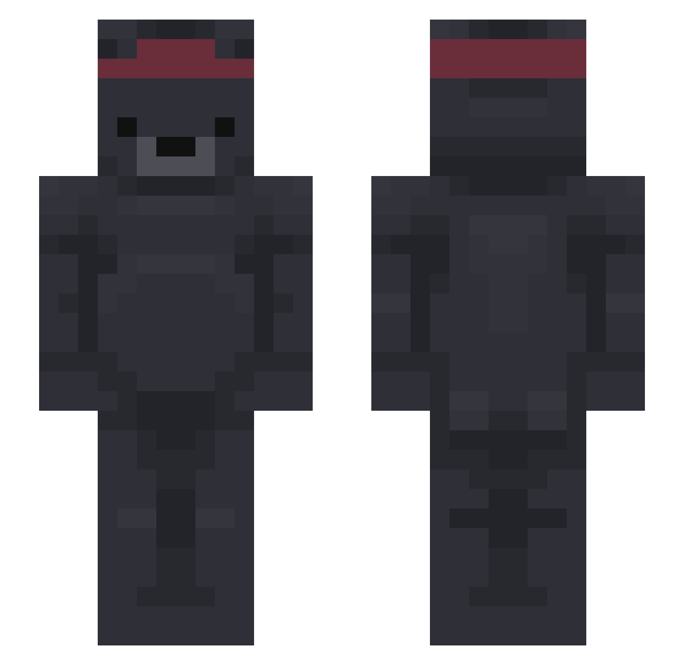 TheMutherGamer Minecraft skin, front and back view
