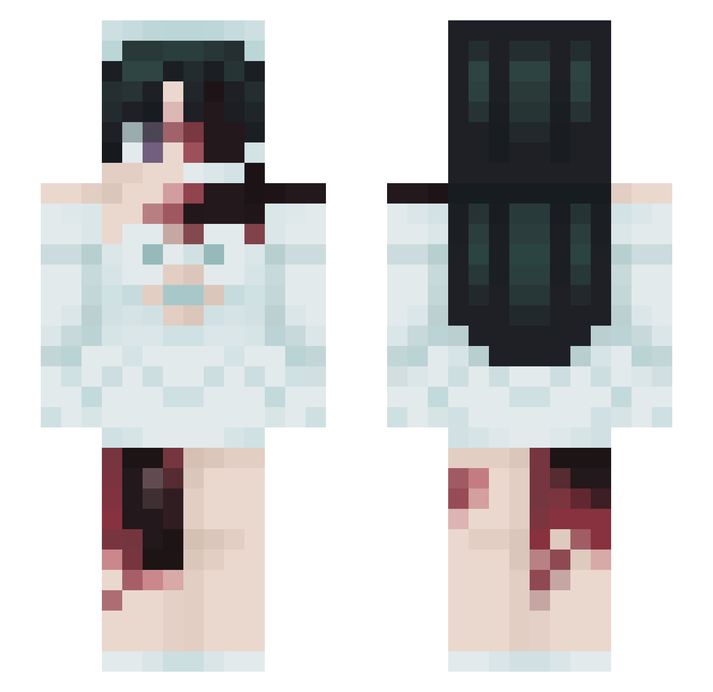 yerp124 Minecraft skin, front and back view