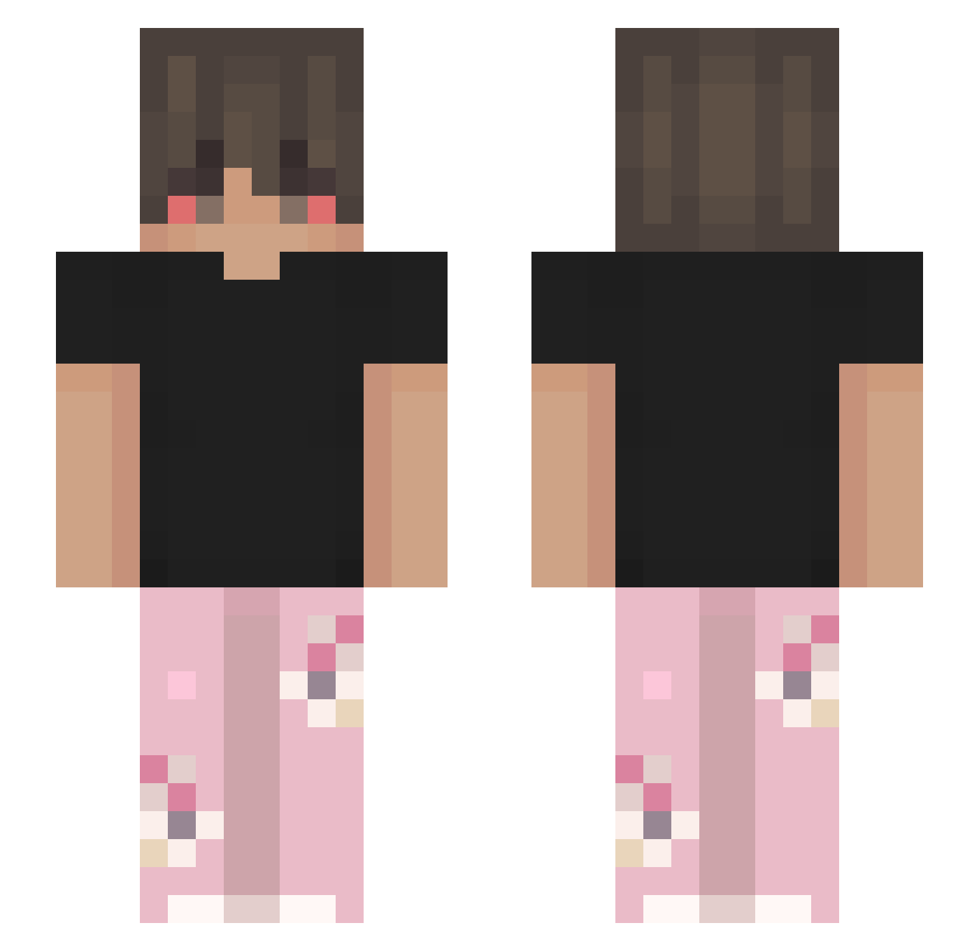 PAULUMINIUM Minecraft skin, front and back view