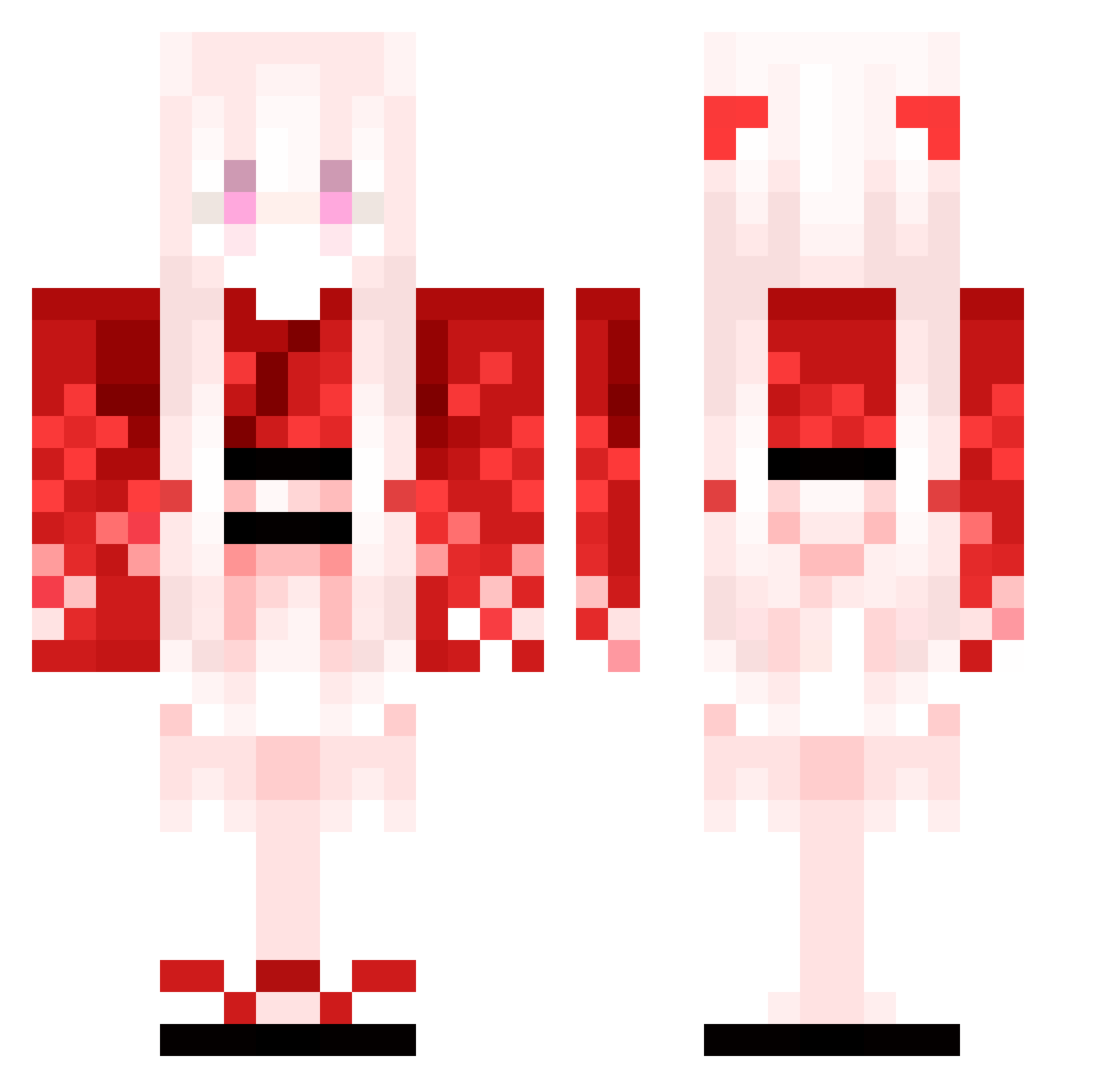 amberly Minecraft skin, front and back view