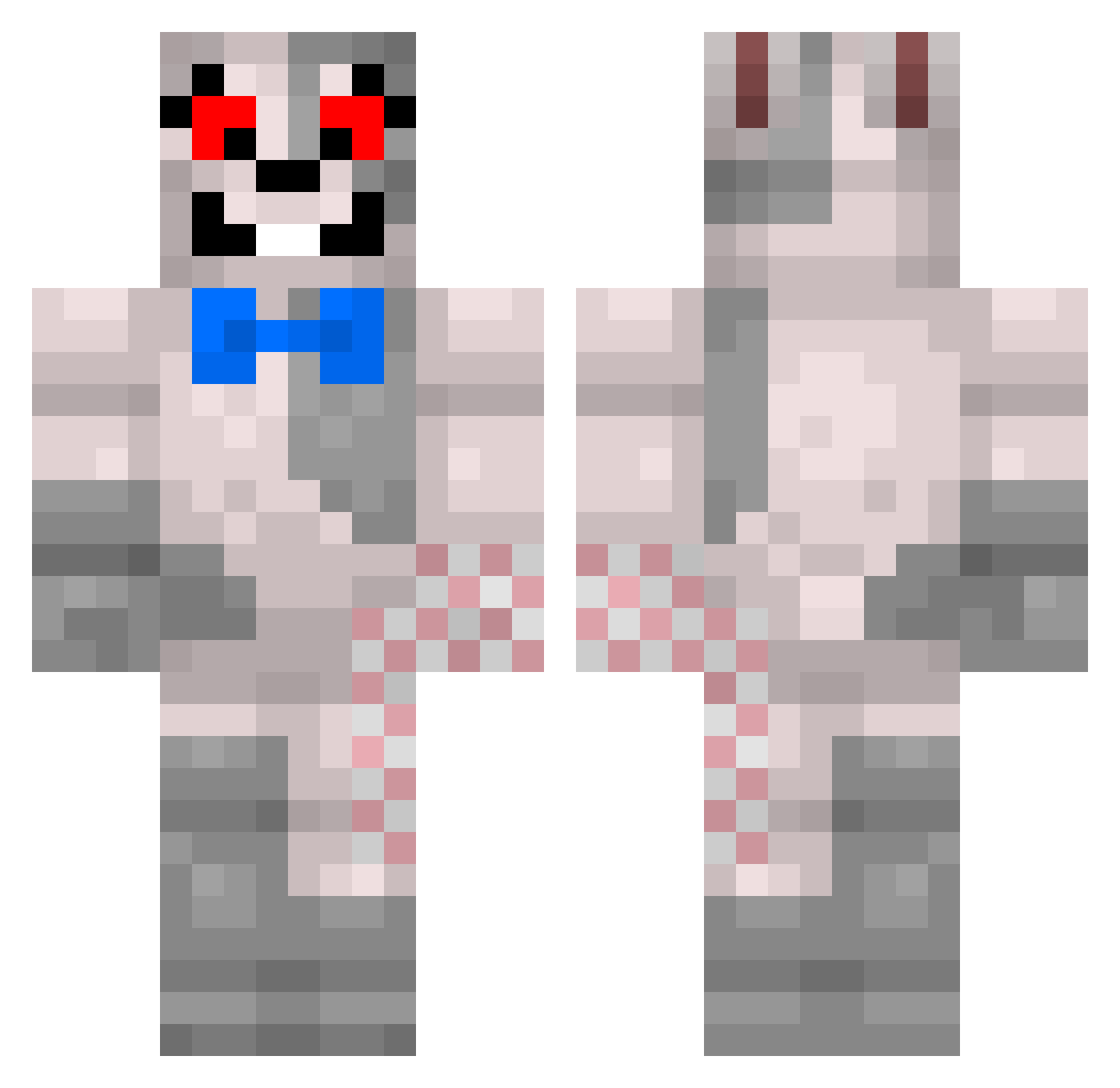 ShepardLem Minecraft skin, front and back view