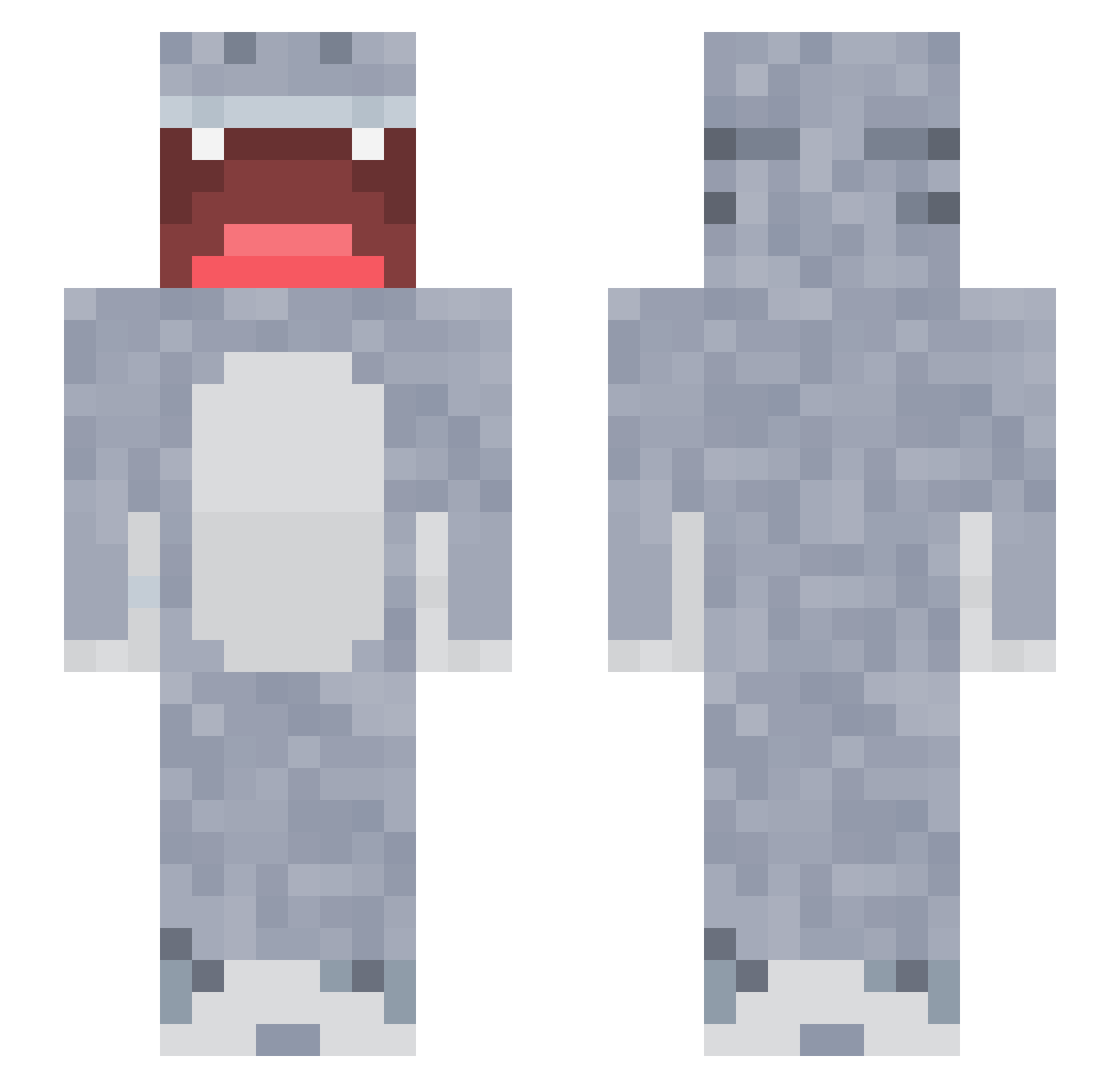 the_luxen_girl Minecraft skin, front and back view