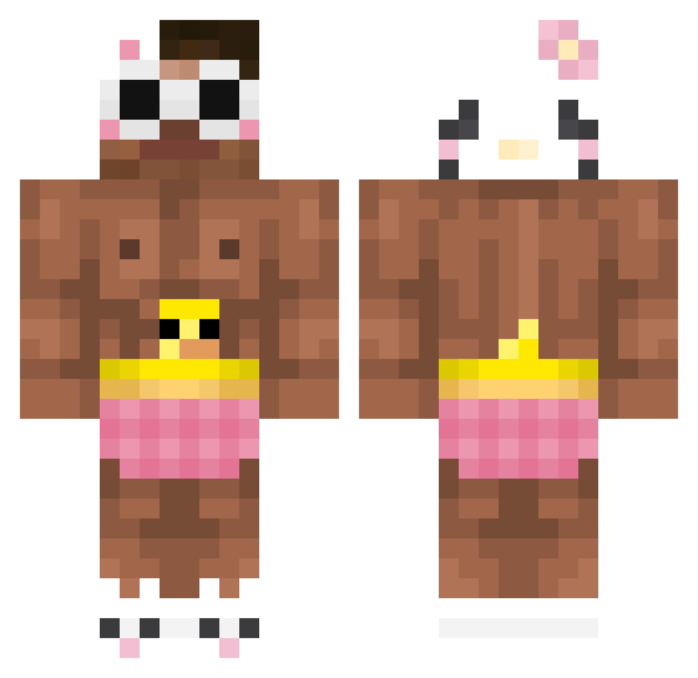 trazix27 Minecraft skin, front and back view
