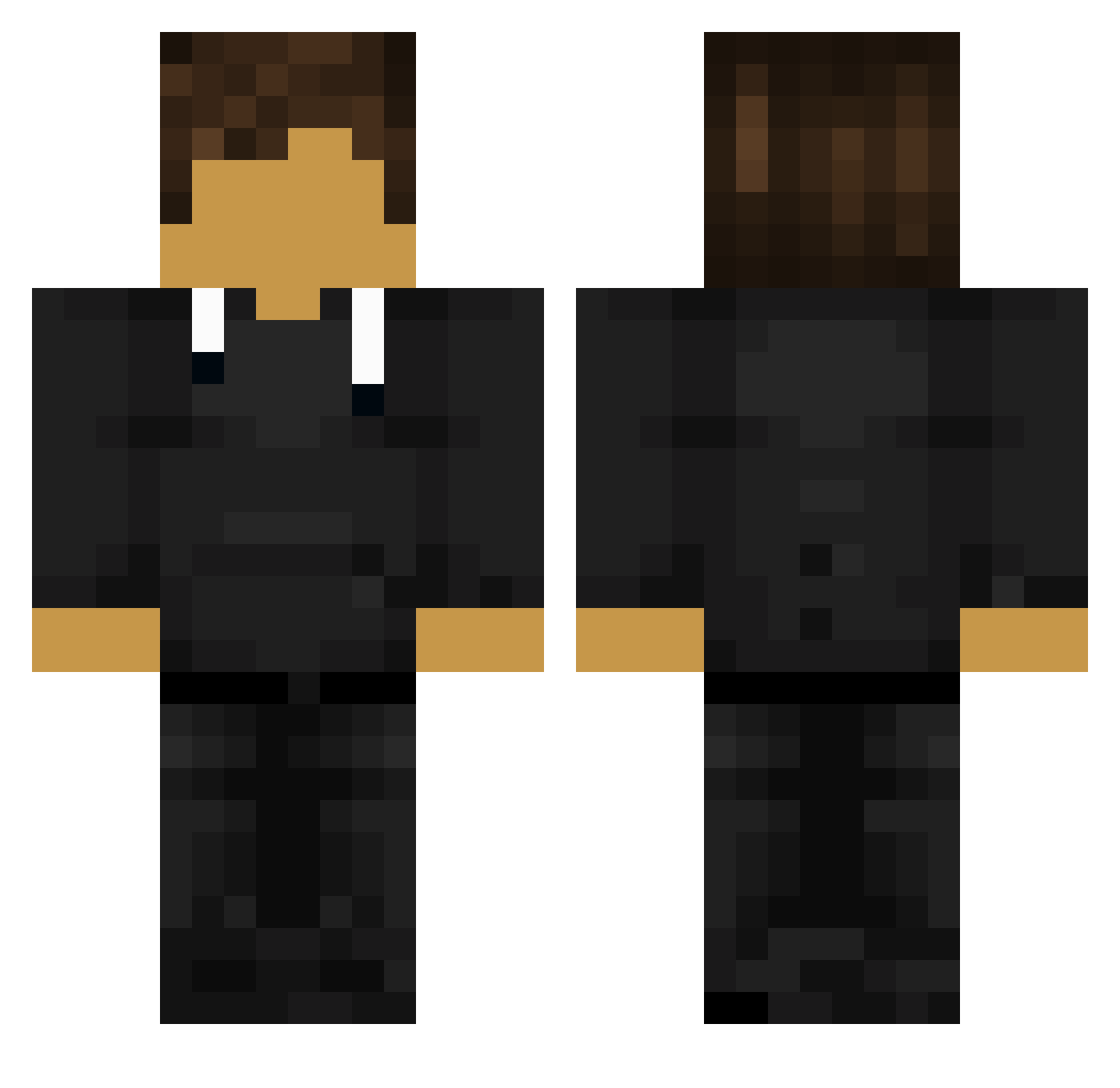 Siemensan Minecraft skin, front and back view