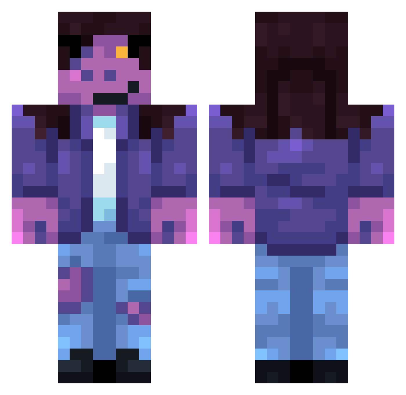 chuchucopepeu Minecraft skin, front and back view