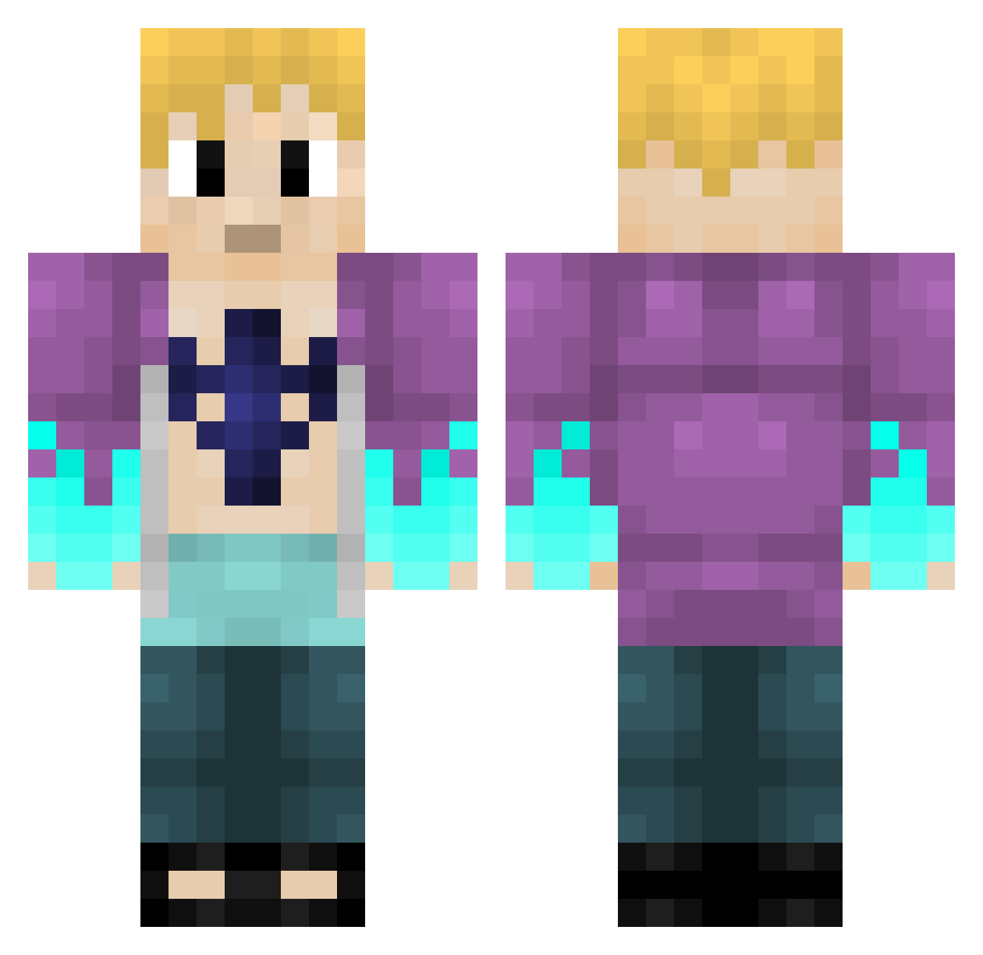 noxxey_ Minecraft skin, front and back view