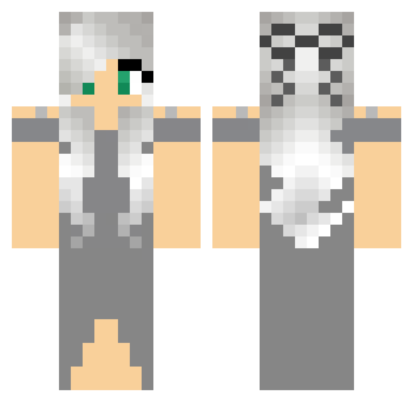 kyoni Minecraft skin, front and back view