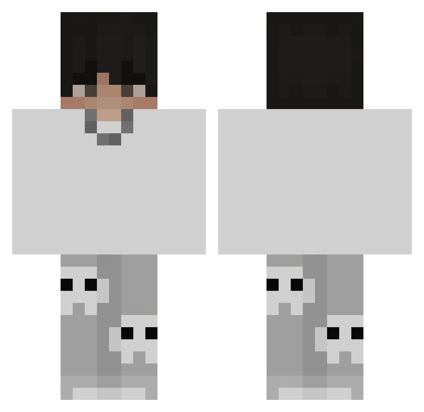 Mastersavage78 Minecraft skin, front and back view