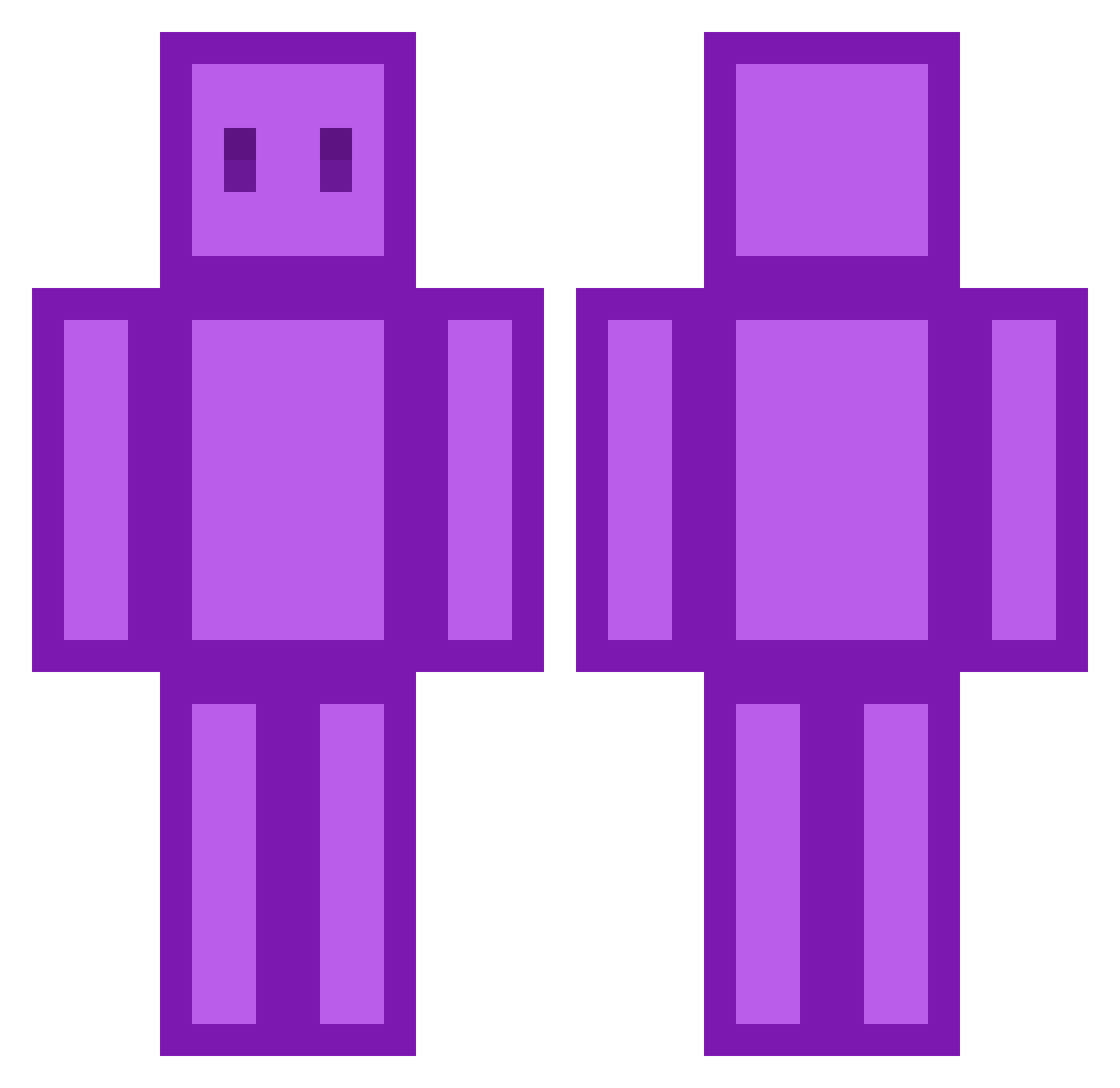sss222 Minecraft skin, front and back view