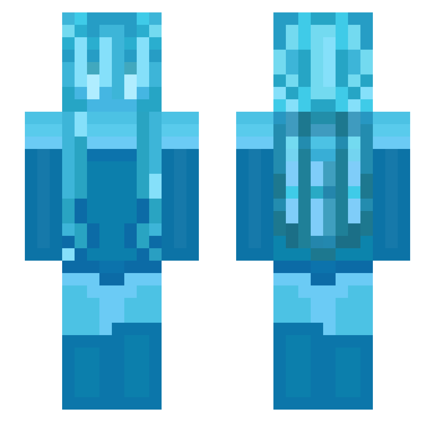 Redstar10134 Minecraft skin, front and back view