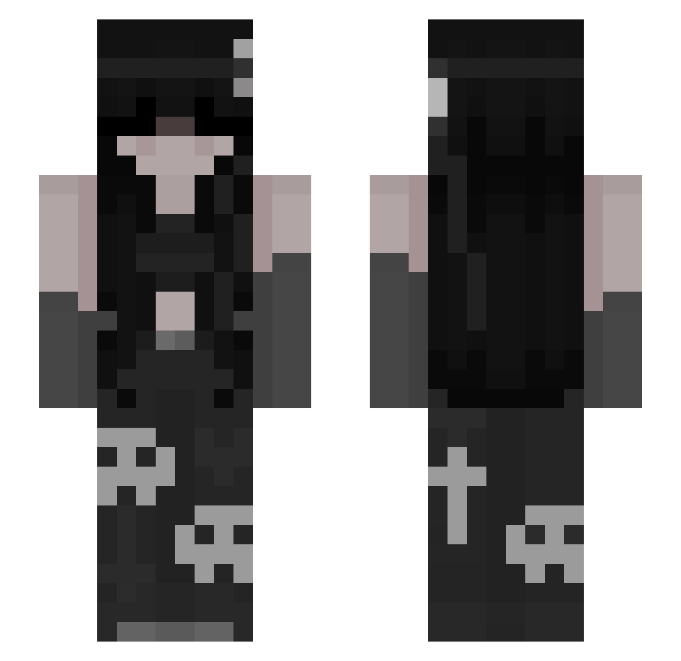 ccstari Minecraft skin, front and back view