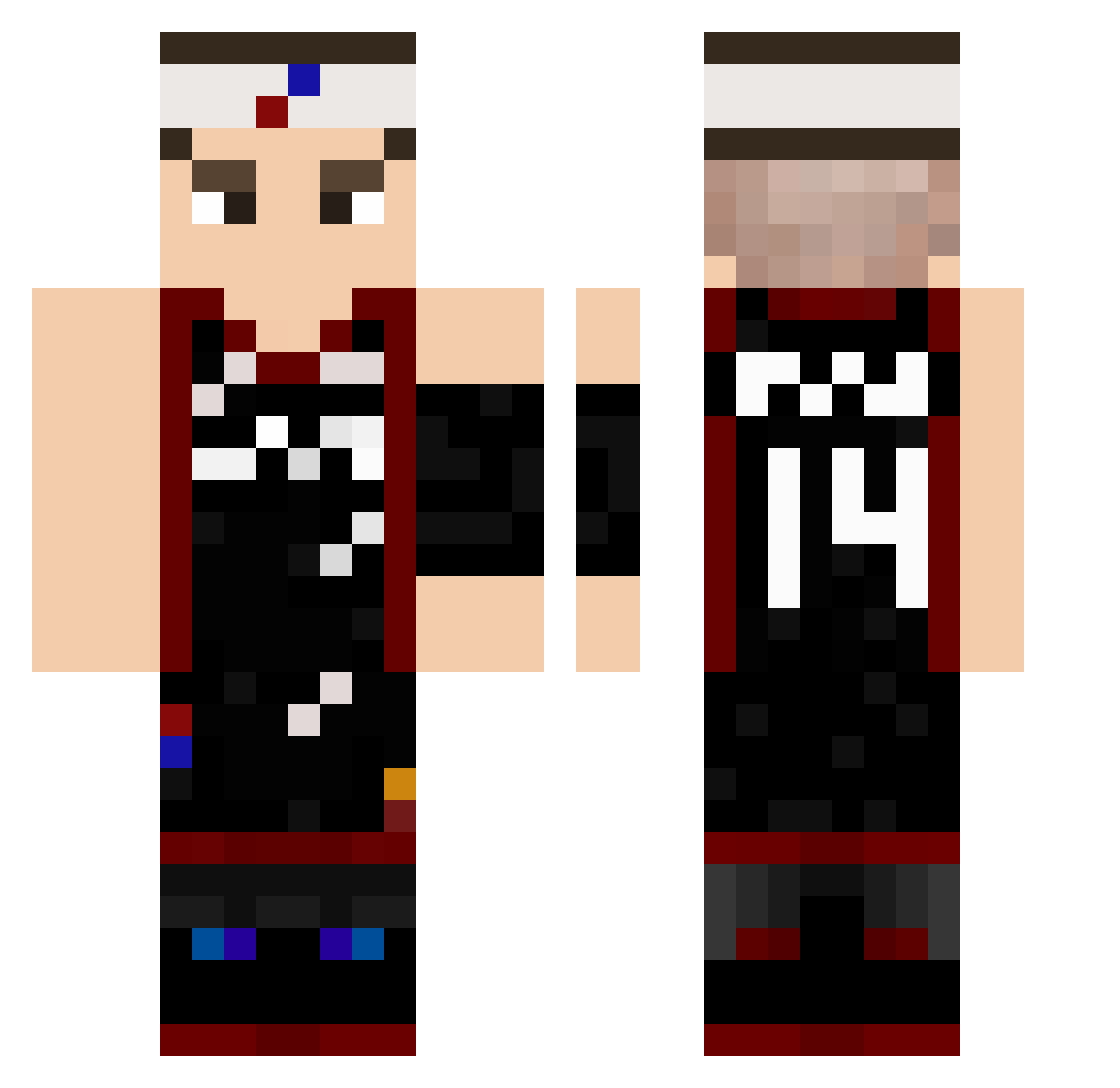 __Top_G Minecraft skin, front and back view
