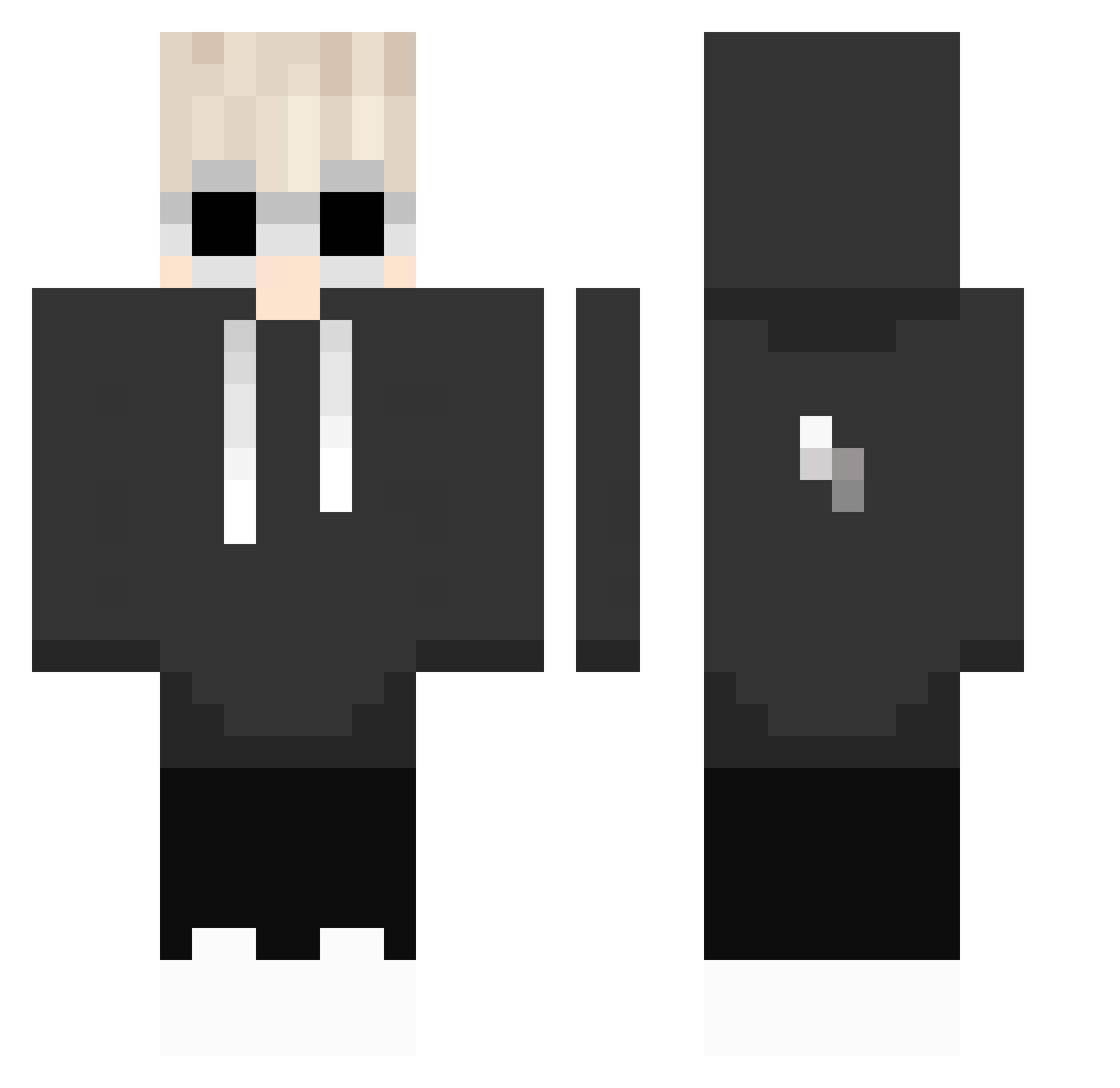 wigwags Minecraft skin, front and back view