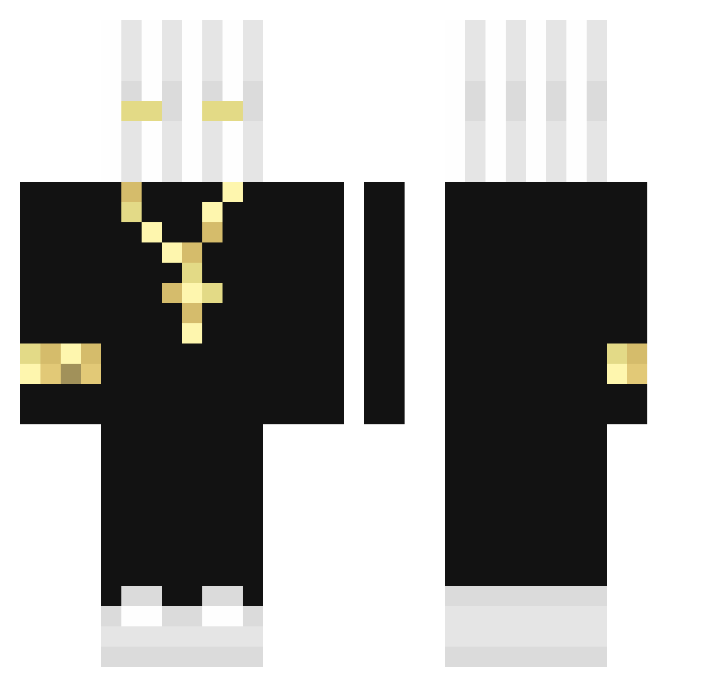 uReborn Minecraft skin, front and back view