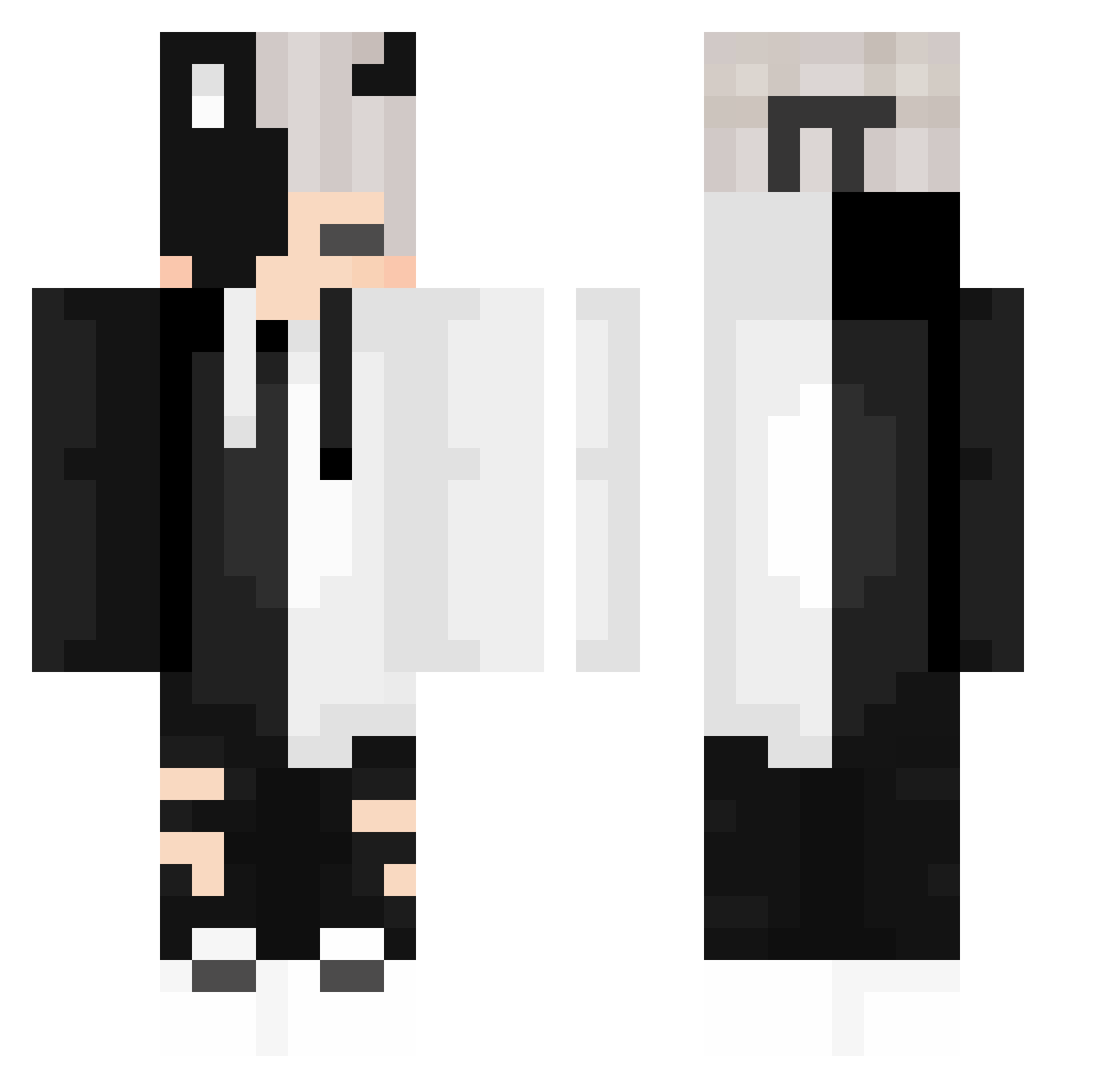 Shayox4real Minecraft skin, front and back view