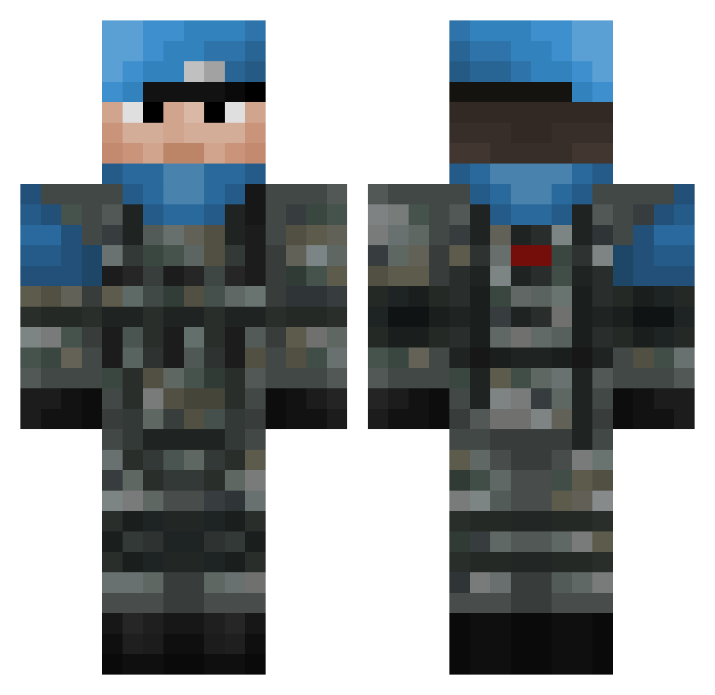 melliflu_1 Minecraft skin, front and back view