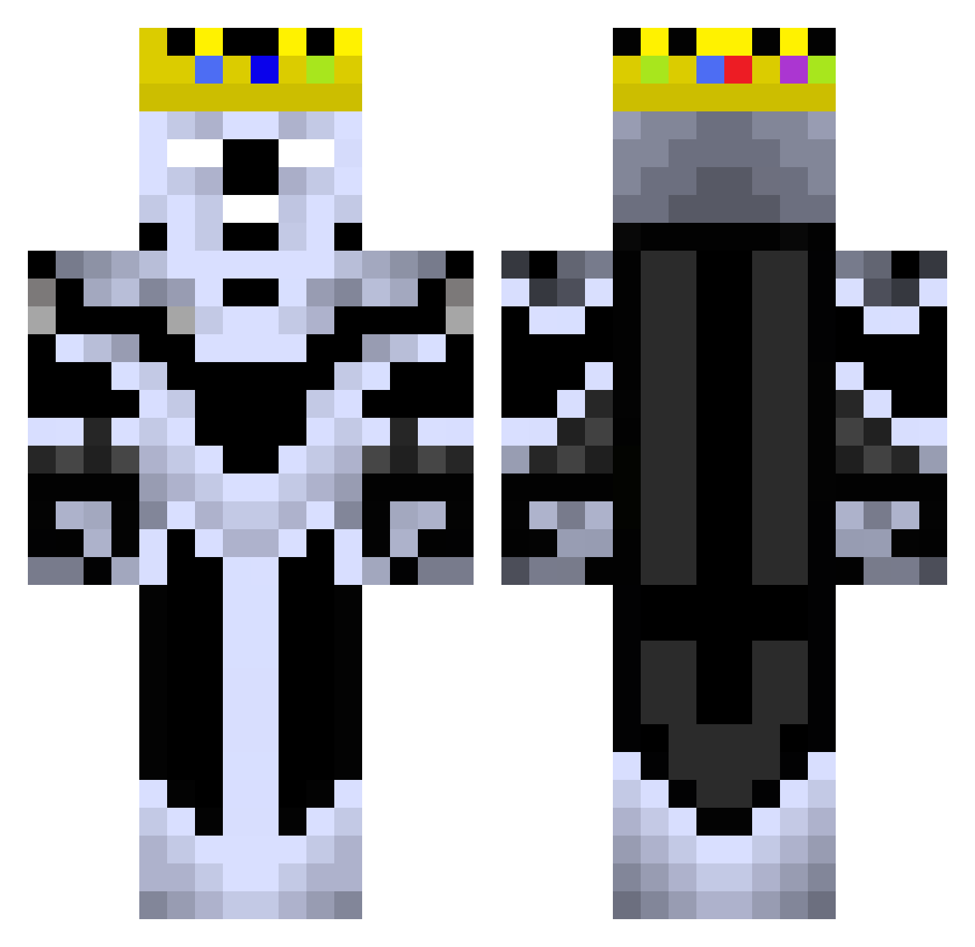 Snowed___ Minecraft skin, front and back view