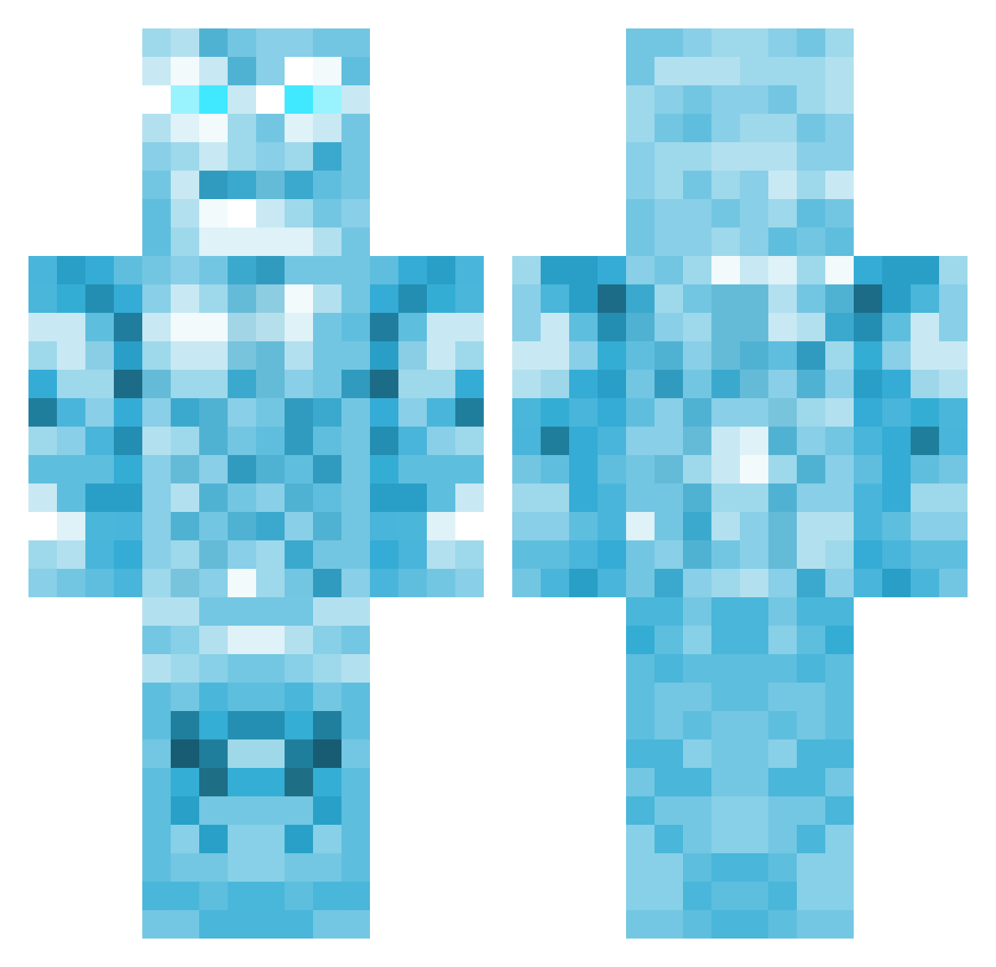 Electro811 Minecraft skin, front and back view