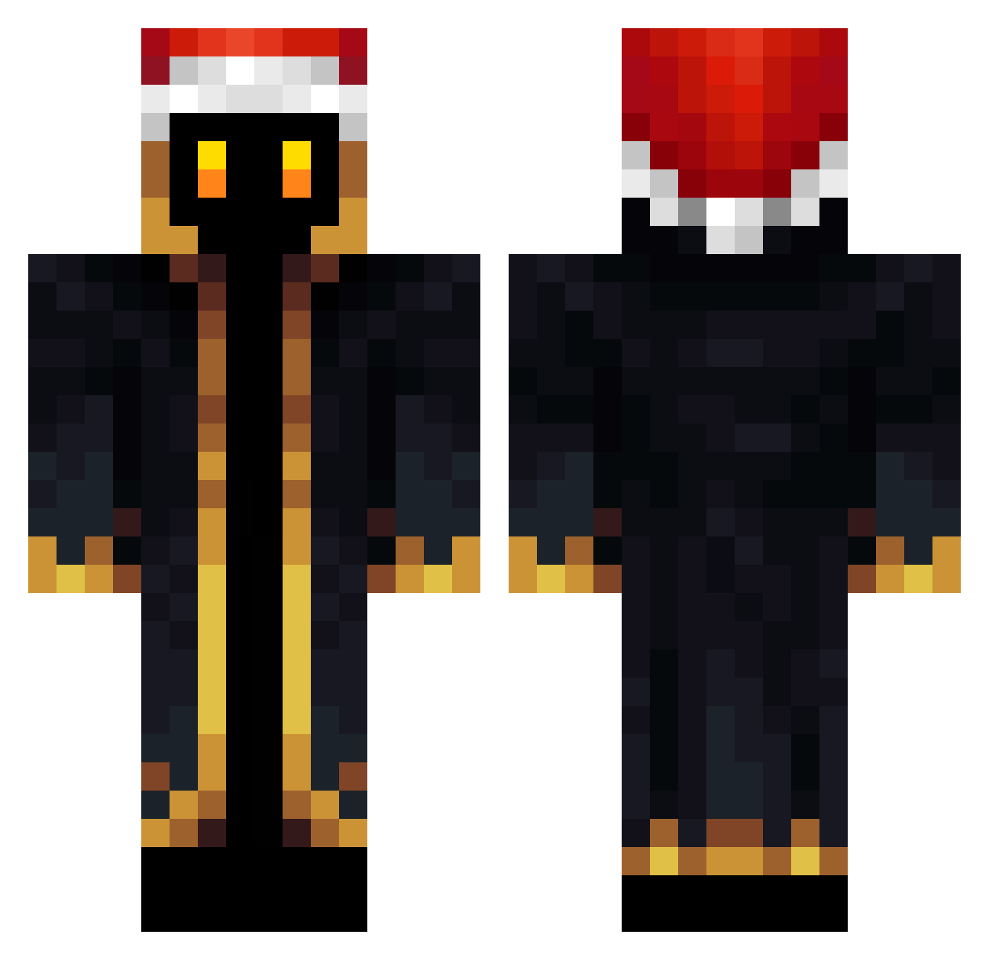Dmistik Minecraft skin, front and back view