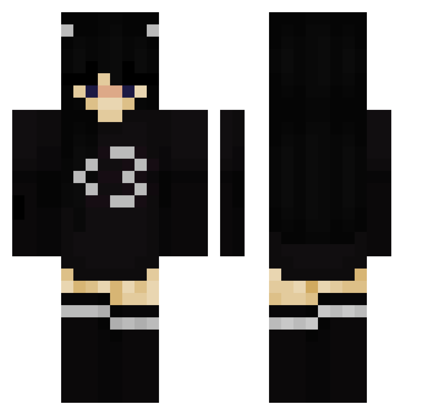 louibm Minecraft skin, front and back view