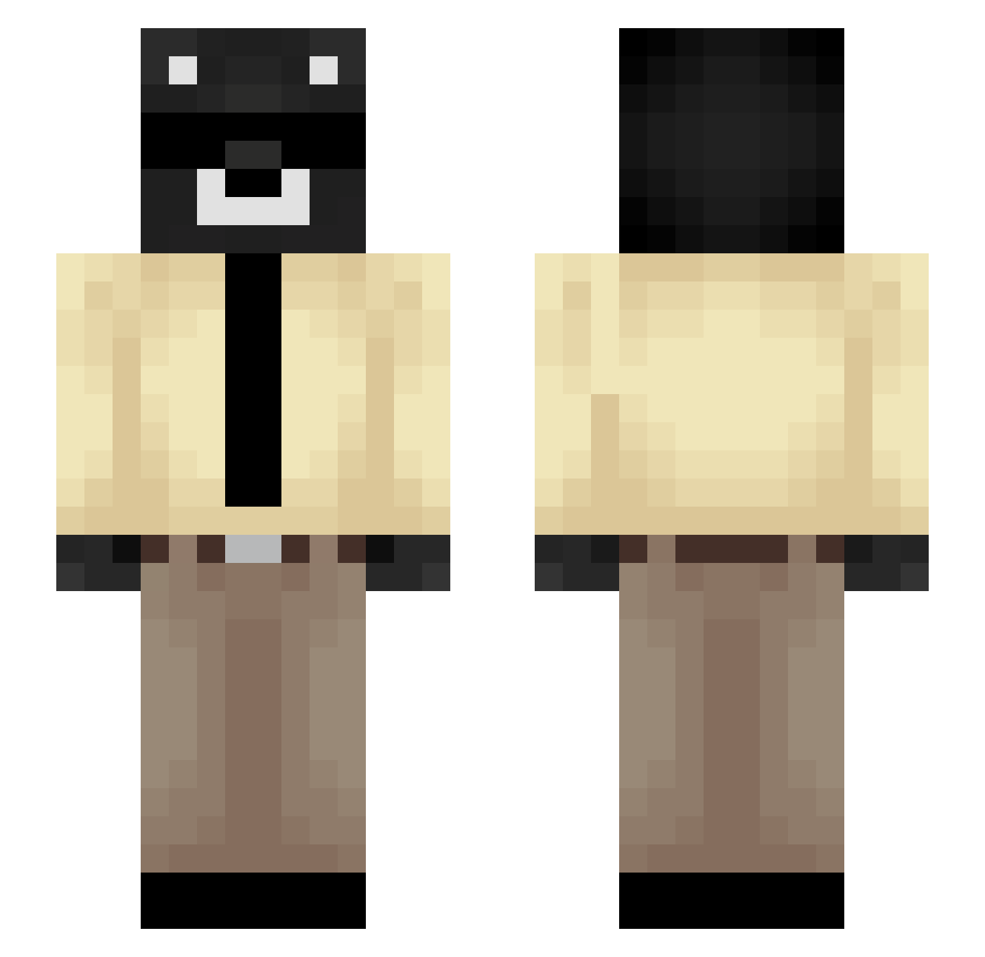sunrise_idk Minecraft skin, front and back view