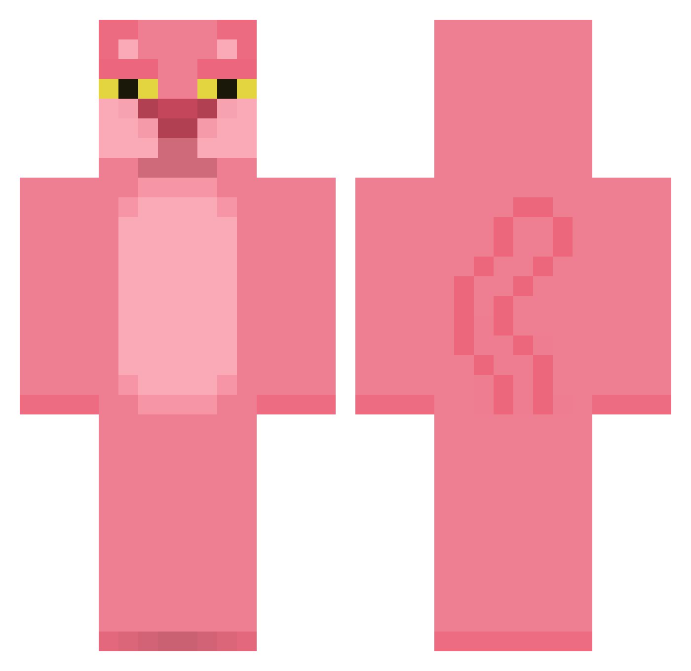 ttegwen Minecraft skin, front and back view