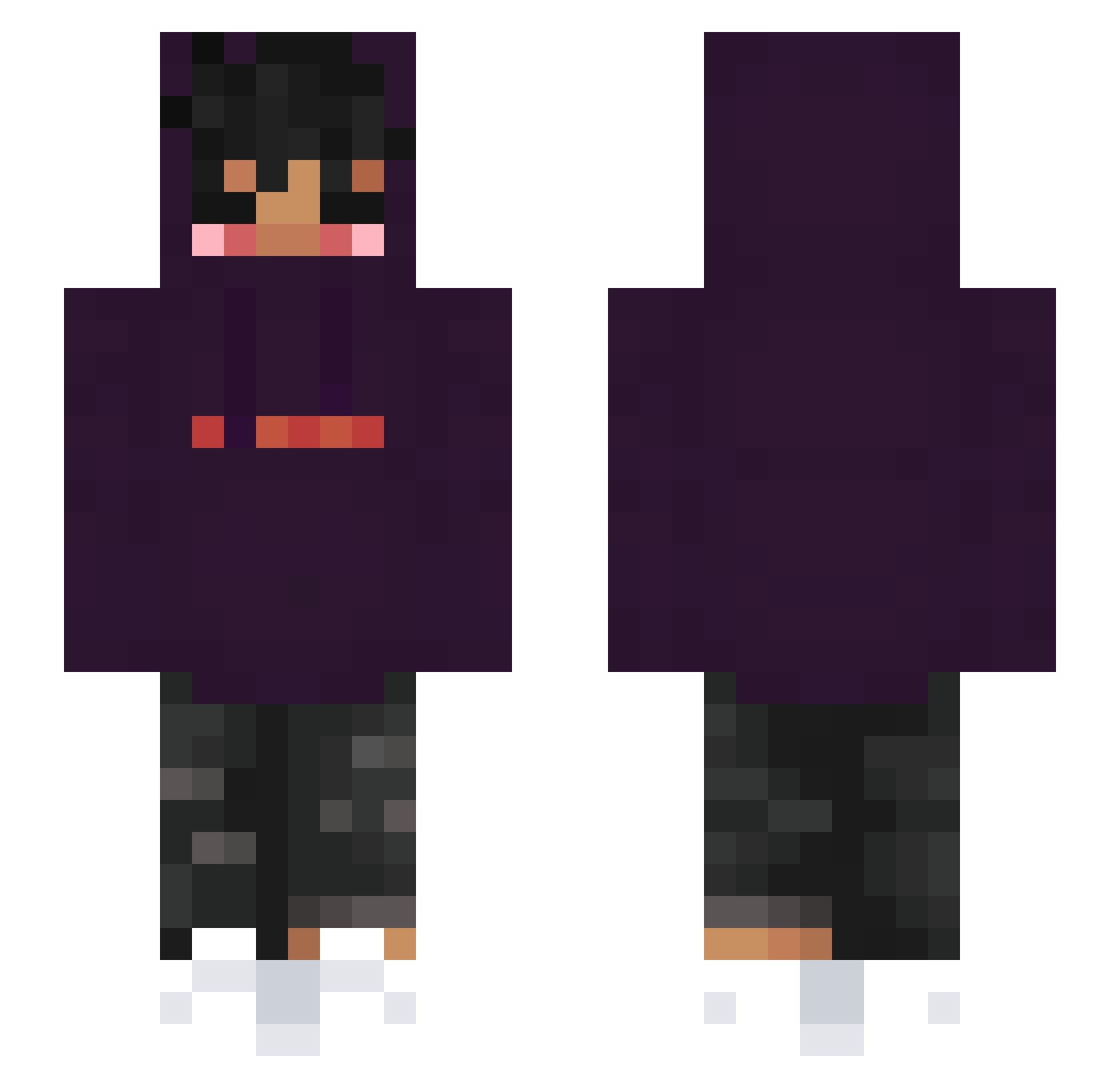 r4az Minecraft skin, front and back view