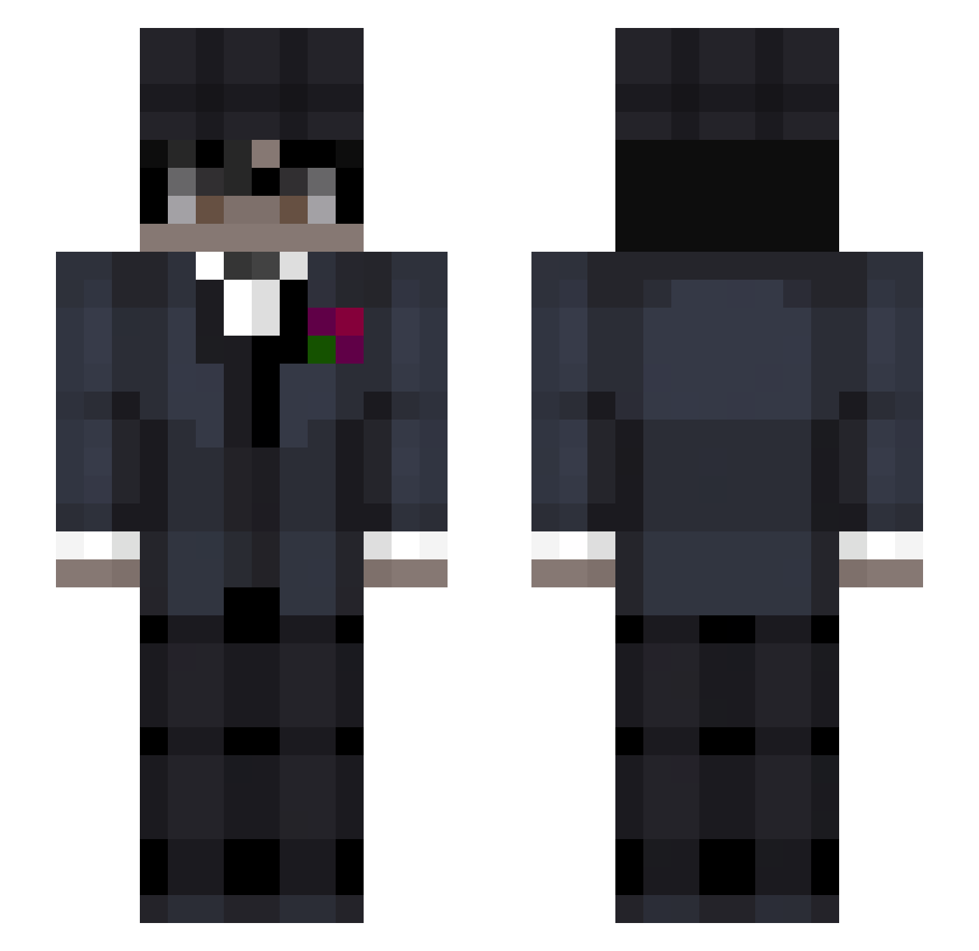 NachoBean6 Minecraft skin, front and back view