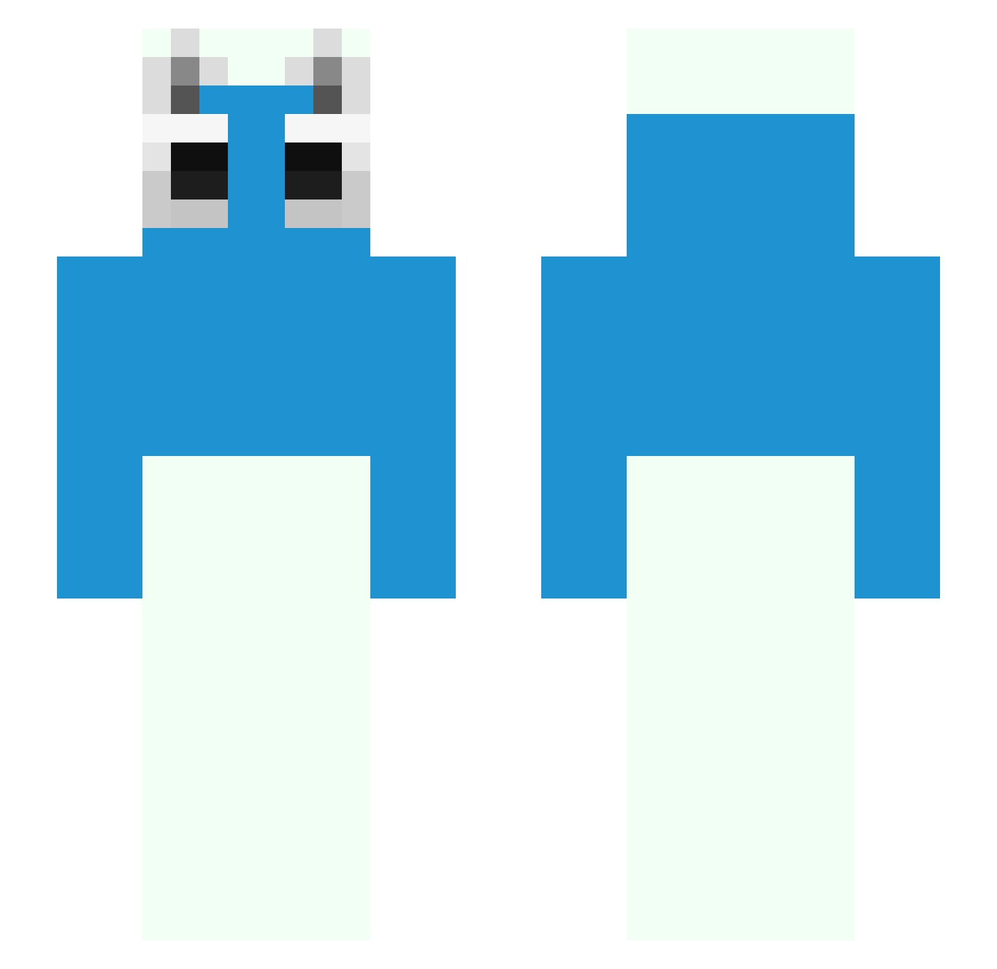 Geon06 Minecraft skin, front and back view
