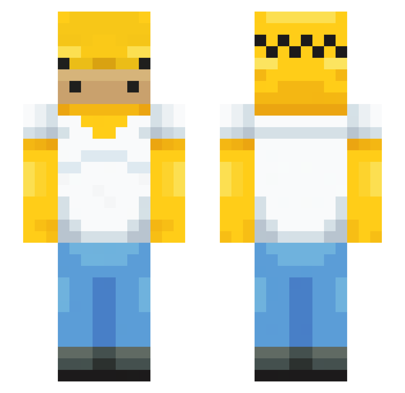 Philip_2013 Minecraft skin, front and back view