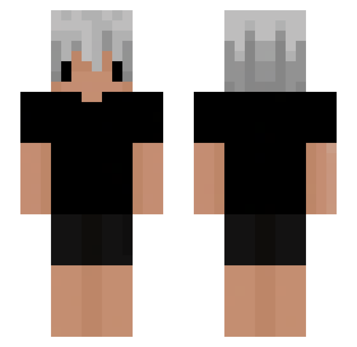 vini21 Minecraft skin, front and back view