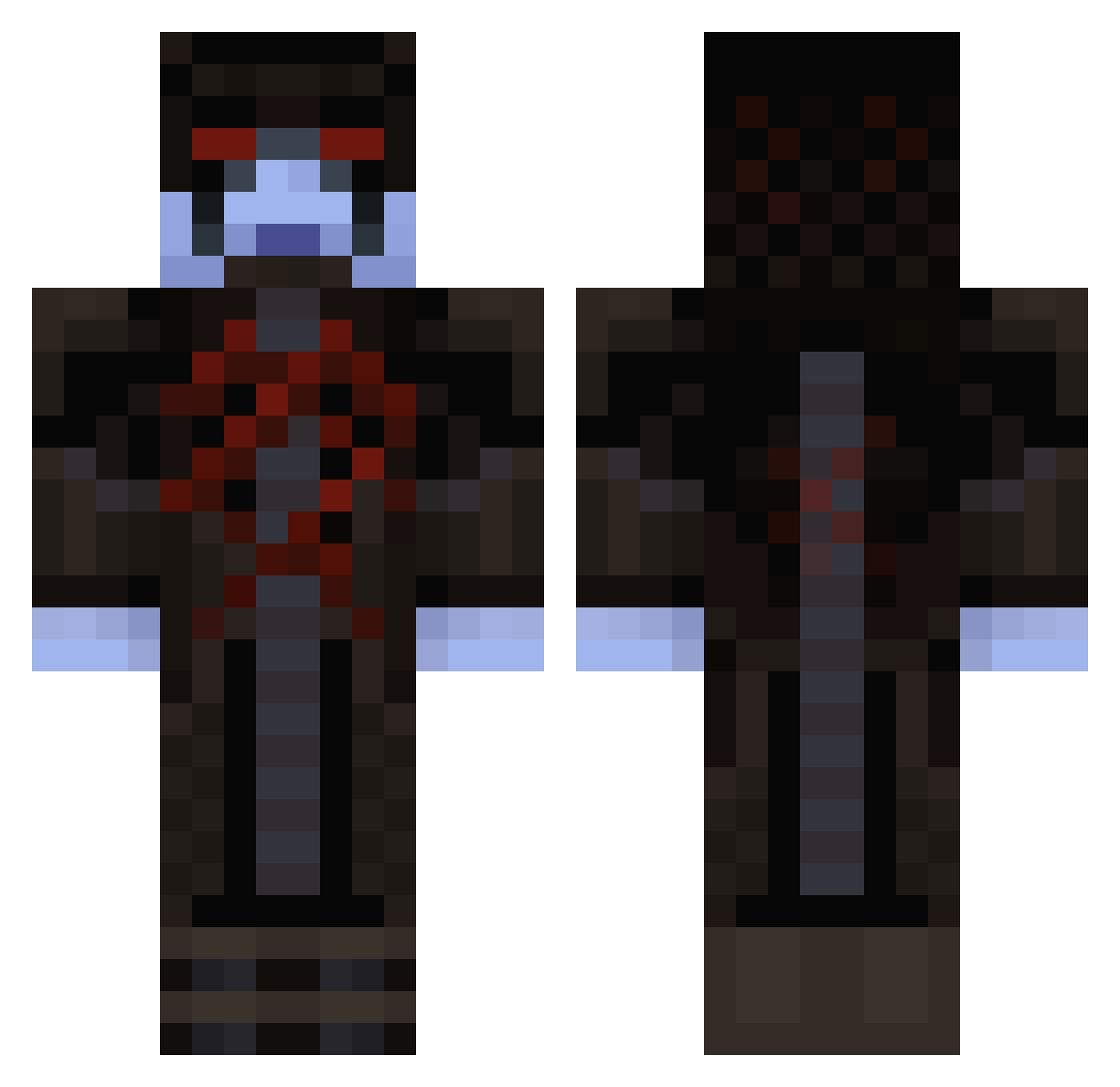 Xx_toes_xX Minecraft skin, front and back view